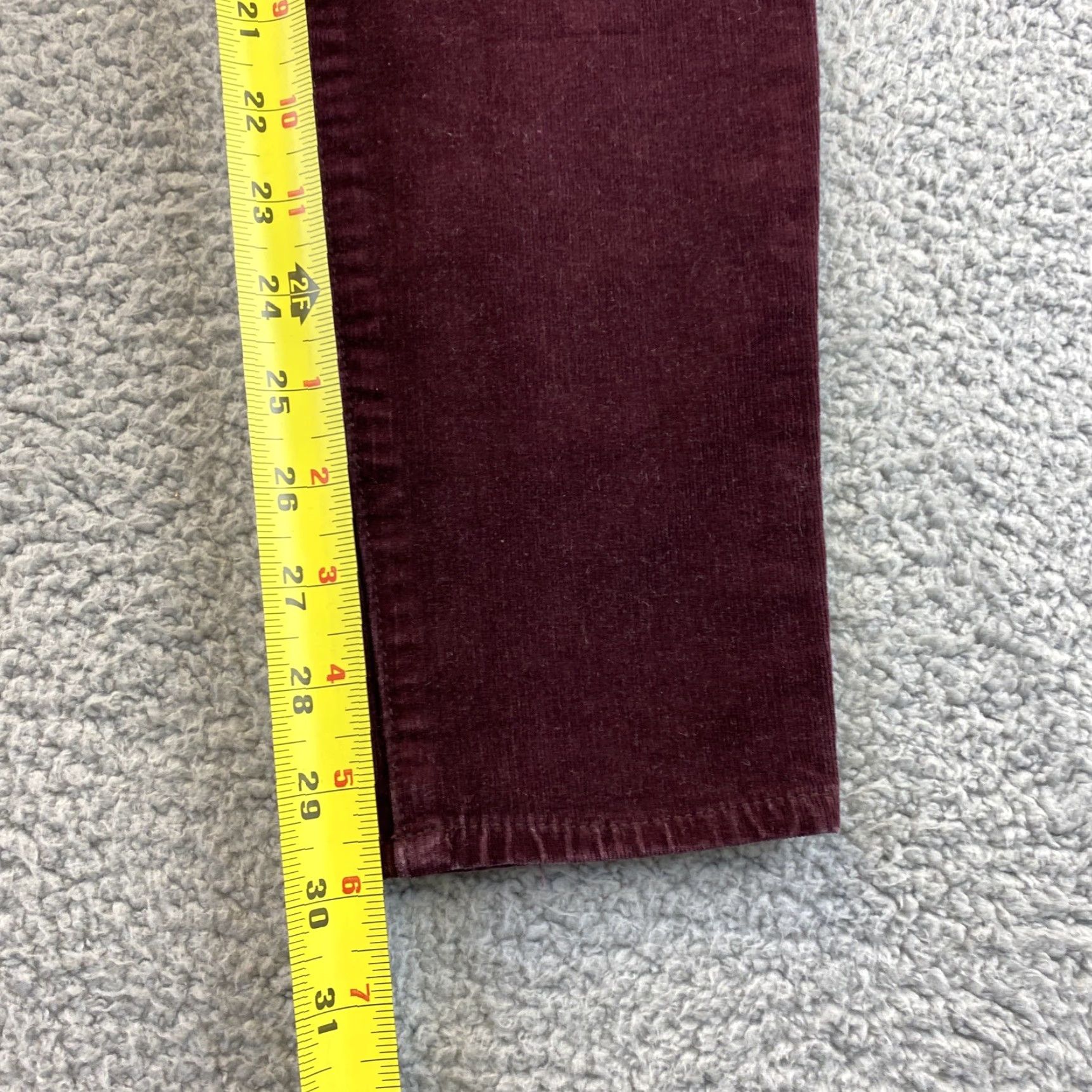 American Eagle Outfitters American Eagle Womens Corduroy Pants 8 Stretch Burgundy Straight 54-43 Size 30" / US 8 / IT 44 - 6 Thumbnail