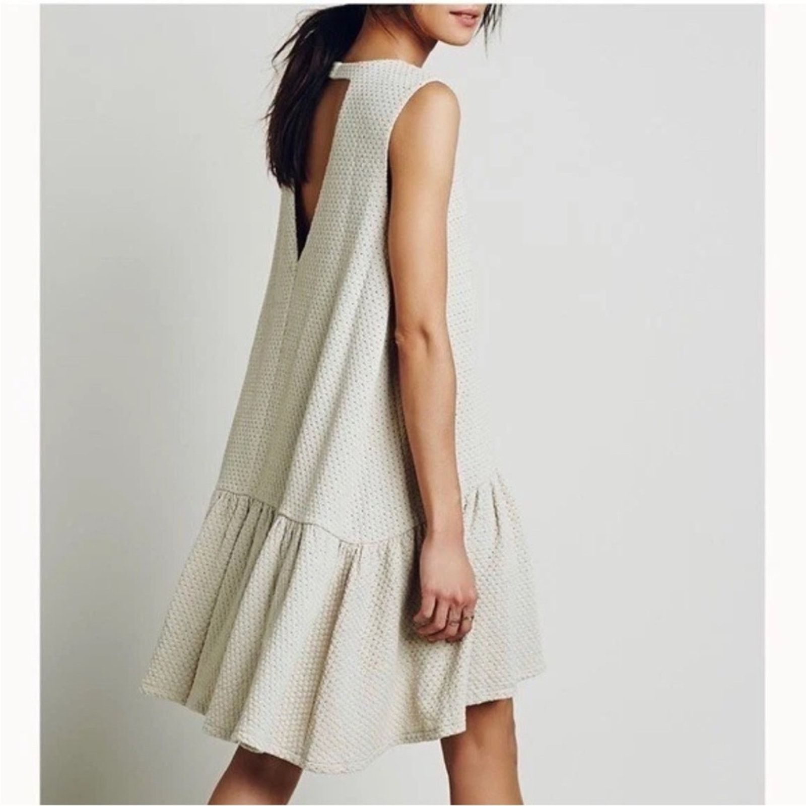 jaded london cut out dress 6AM Mini in Cocoa | touch jersey fabric in launch_date:3/10/2022 Size:XL/16  - (UK 16/US 12/EU 44) Monday Swimwear White Linen