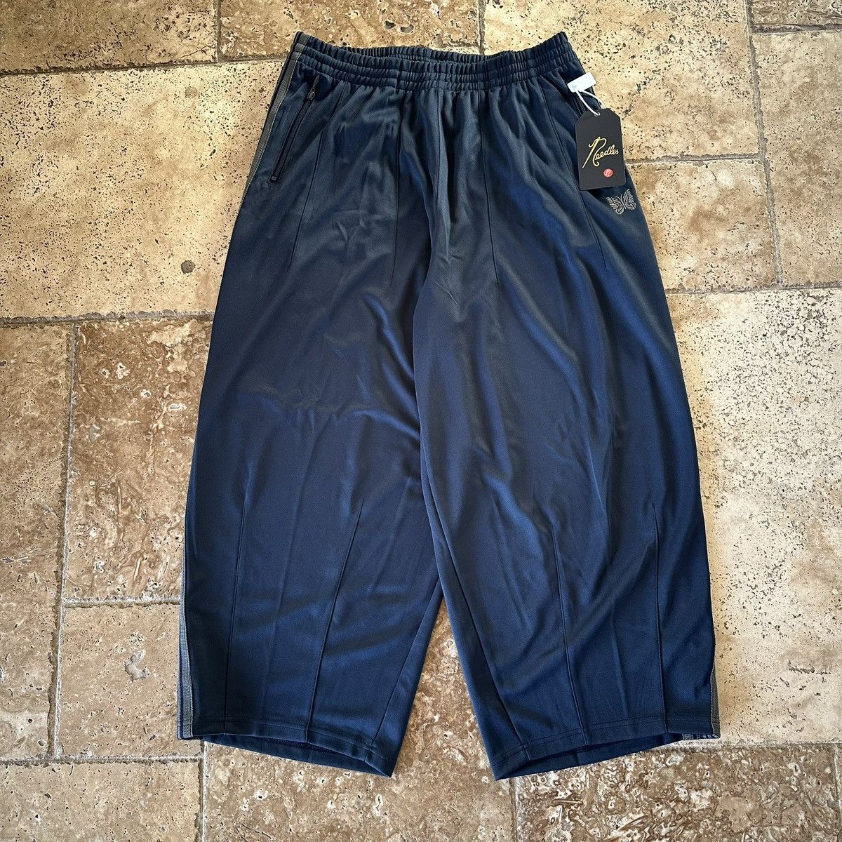 Needles NEPENTHES NEEDLE TRACK PANTS NAVY BLUE Size US 34 / EU 50 - 1 Thumbnail