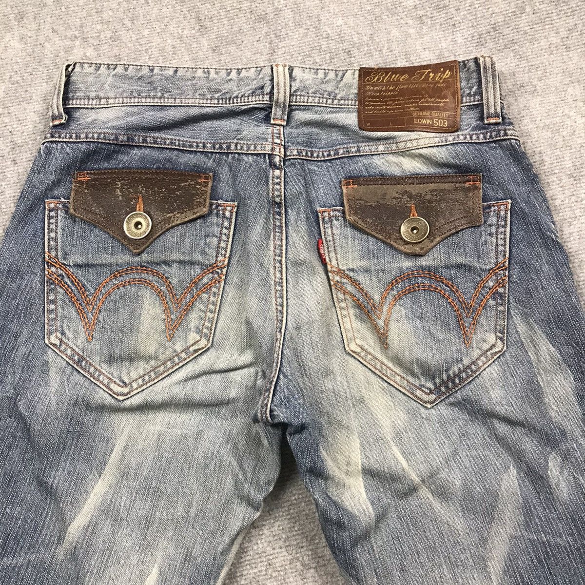 Edwin × Japanese Brand EDWIN JAPANESE BAGGY ACID WASH JEANS PANTS Size US 32 / EU 48 - 11 Thumbnail