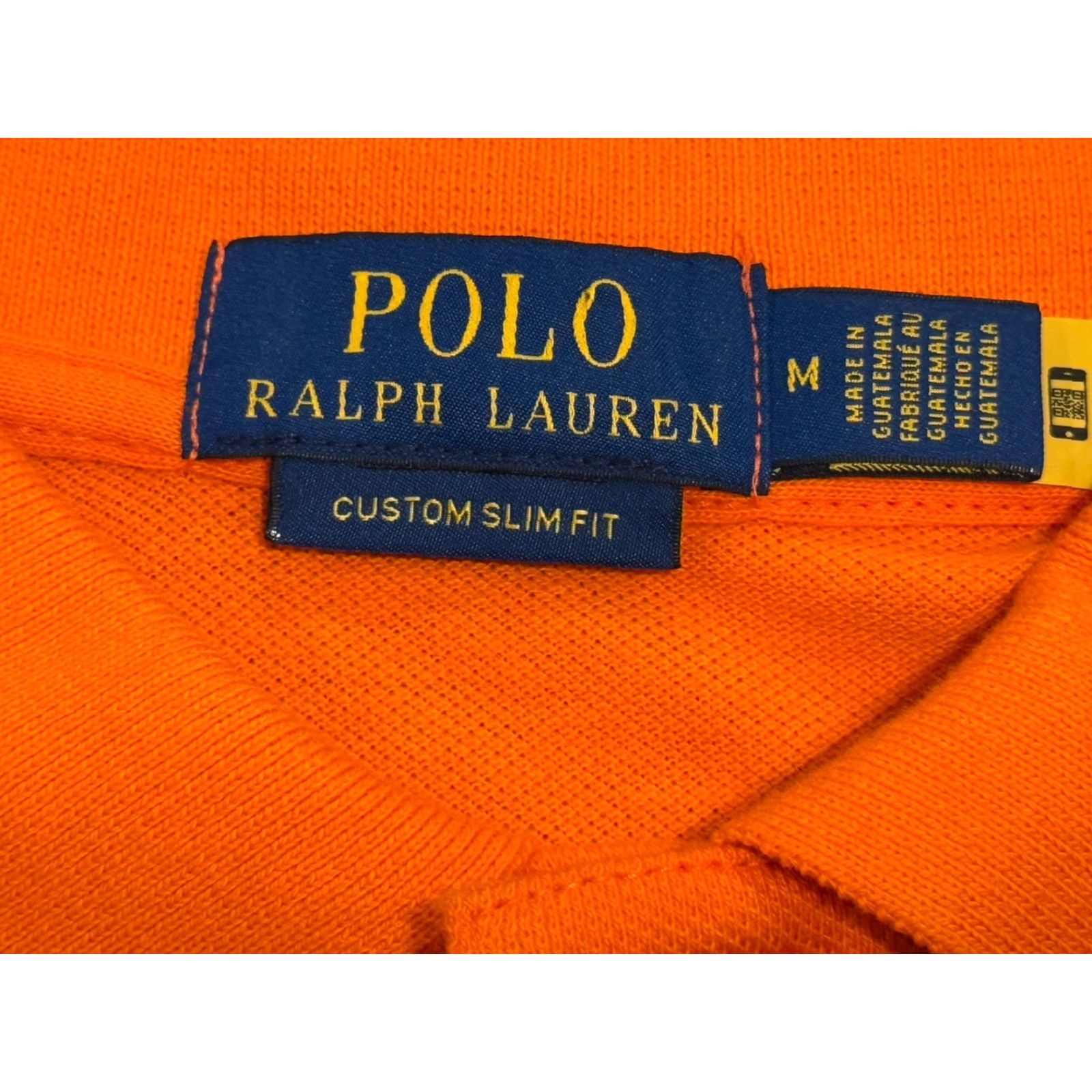 Polo Ralph Lauren VINTAGE Polo Ralph Lauren Polo Shirt Men Medium Orange Short Sleeve Classic Fit Logo 90s Casual Size US M / EU 48-50 / 2 - 5 Thumbnail
