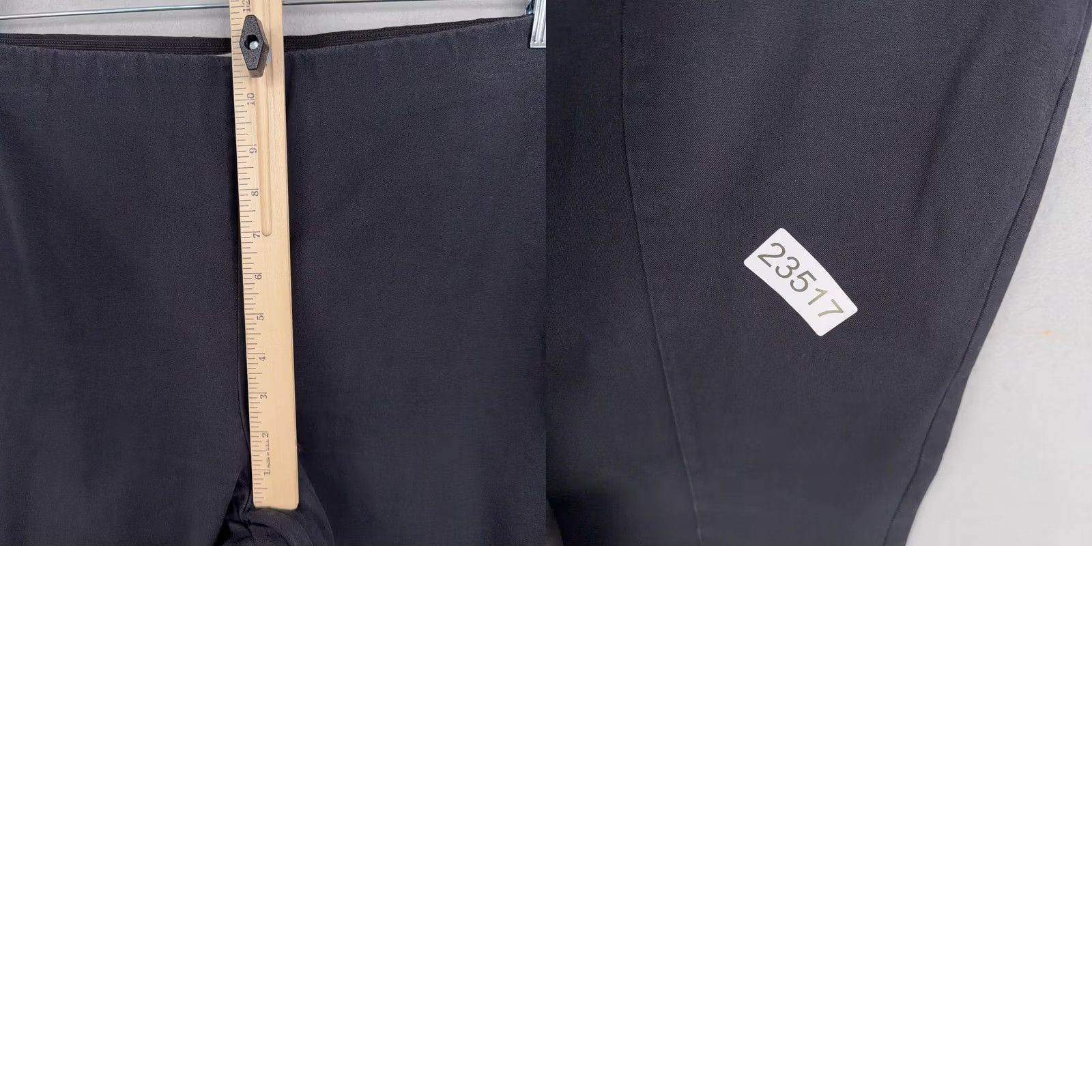 Everlane Everlane Womens 14 Black Ankle Tapered Dress Pants 27in Zip Casual Work Office Size 36" / US 14 / IT 50 - 10 Thumbnail