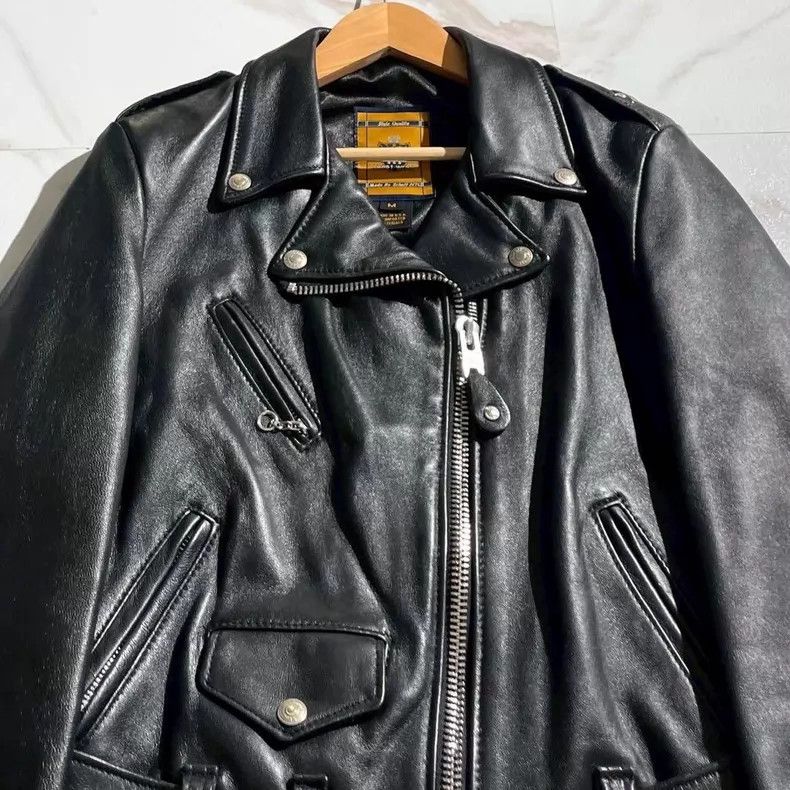Schott Schott Sheepskin locomotive leather coat Size US M / EU 48-50 / 2 - 3 Thumbnail