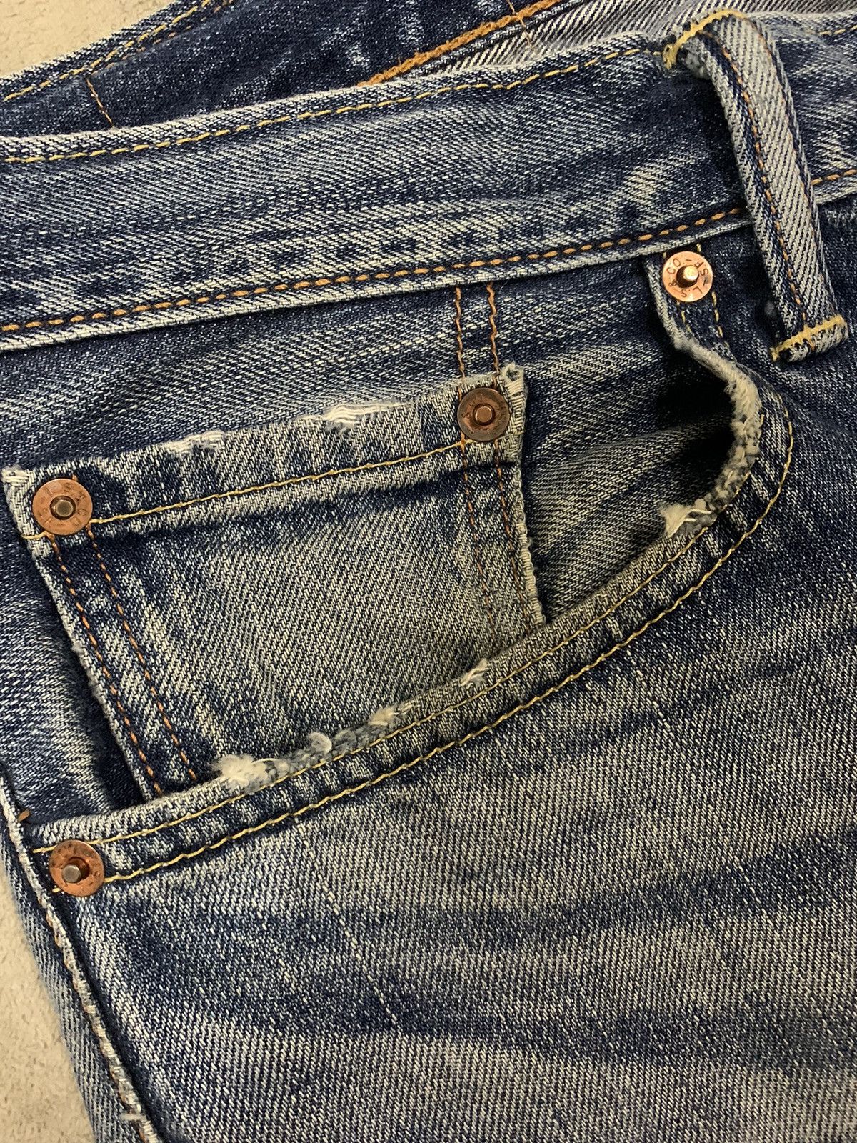 Levi's Vintage Clothing Vintage Y2K Levis 502 Blue Washed Loose Straight Jeans 32x29 Size US 32 / EU 48 - 6 Thumbnail