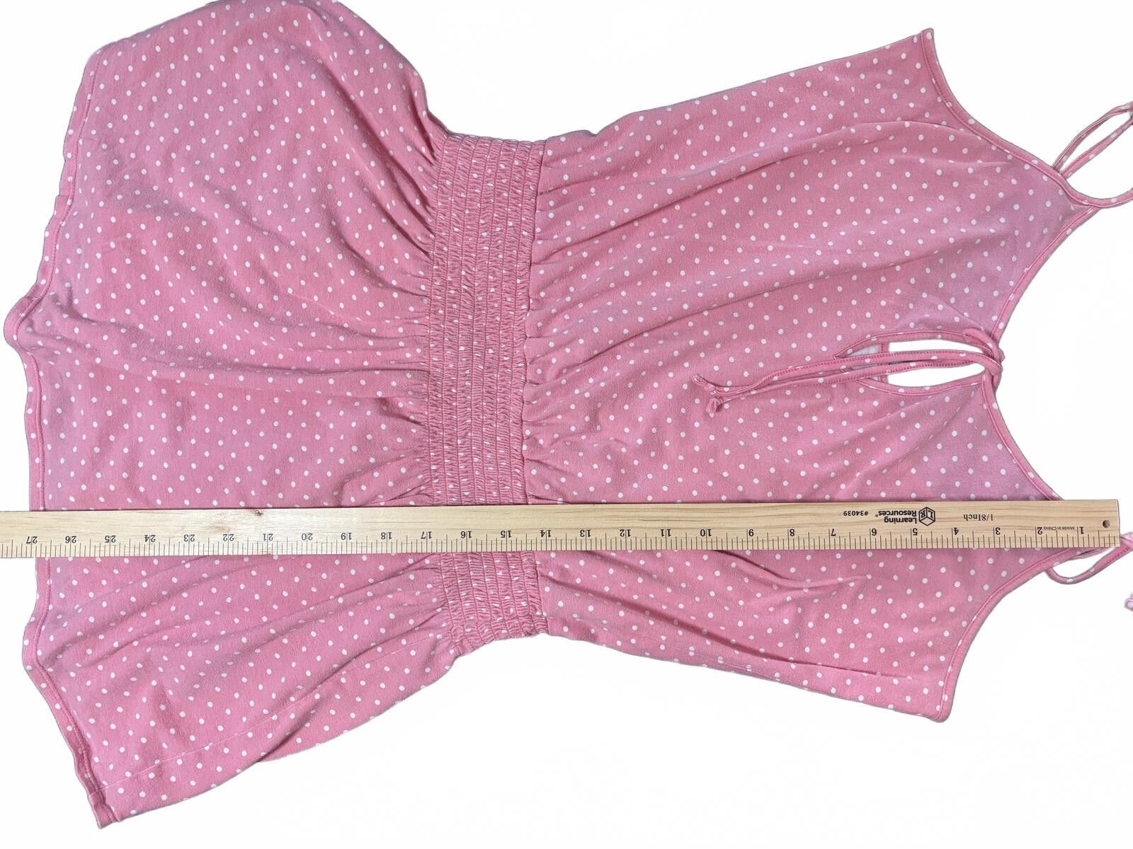 Unknown London Pink Polka Dot Sleeveless Dress. small. Size 28" / US 6 / IT 42 - 8 Thumbnail