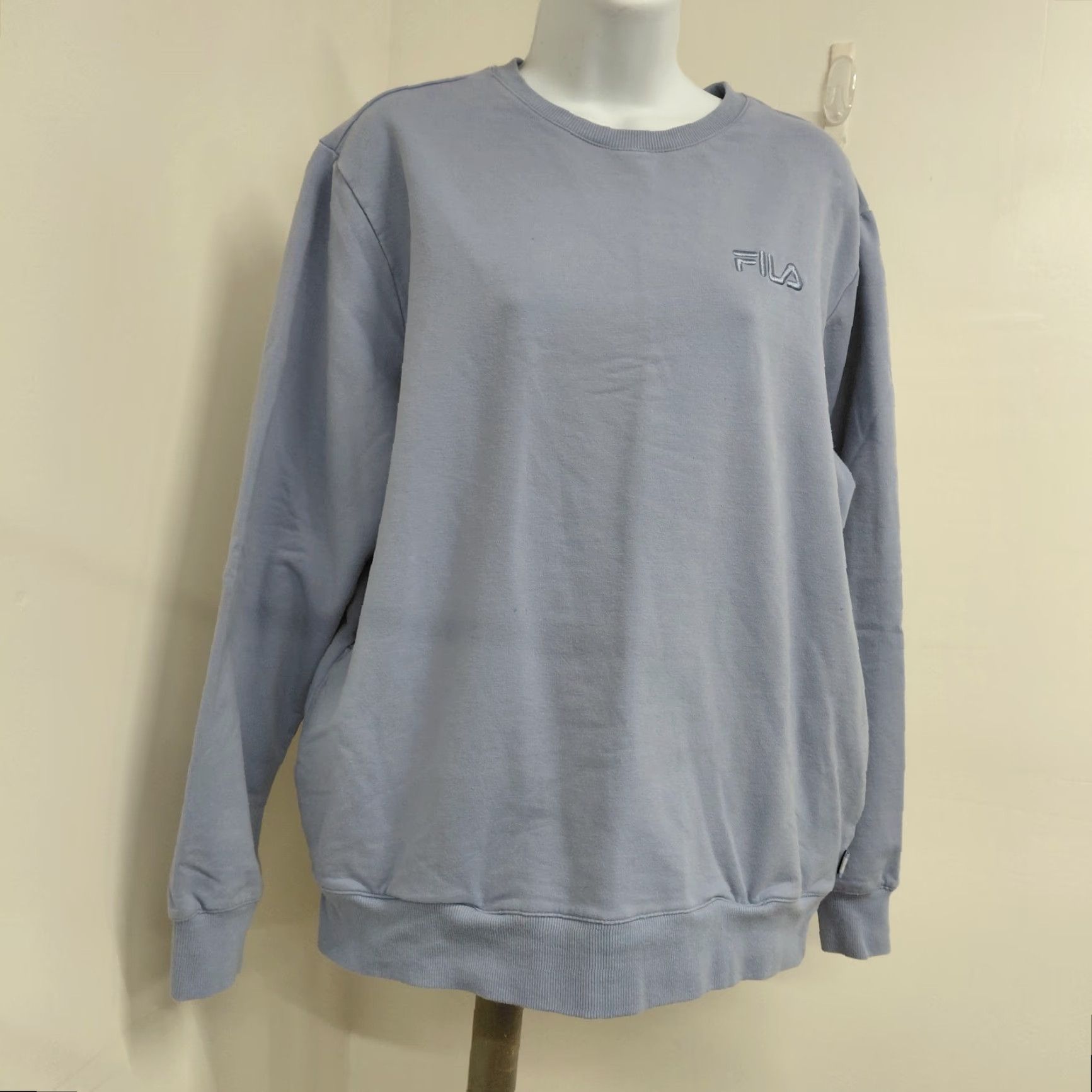 Fila FILA Sweatshirt Womens XL Light Blue French Terry Logo Crewneck Long Sleeve Size XL / US 12-14 / IT 48-50 - 3 Thumbnail