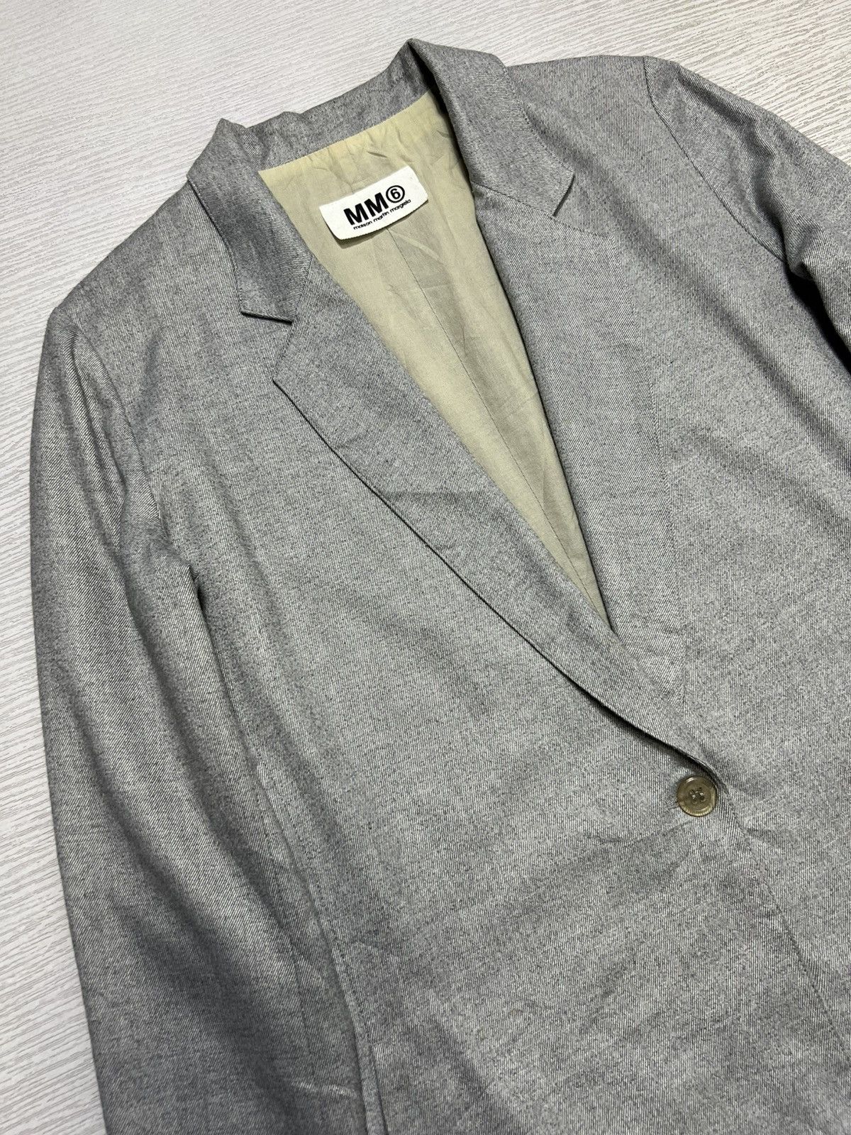 MM6 Maison Margiela - MM6 - Linen Effect Long Blazer Size S / US 4 / IT 40 - 9 Thumbnail