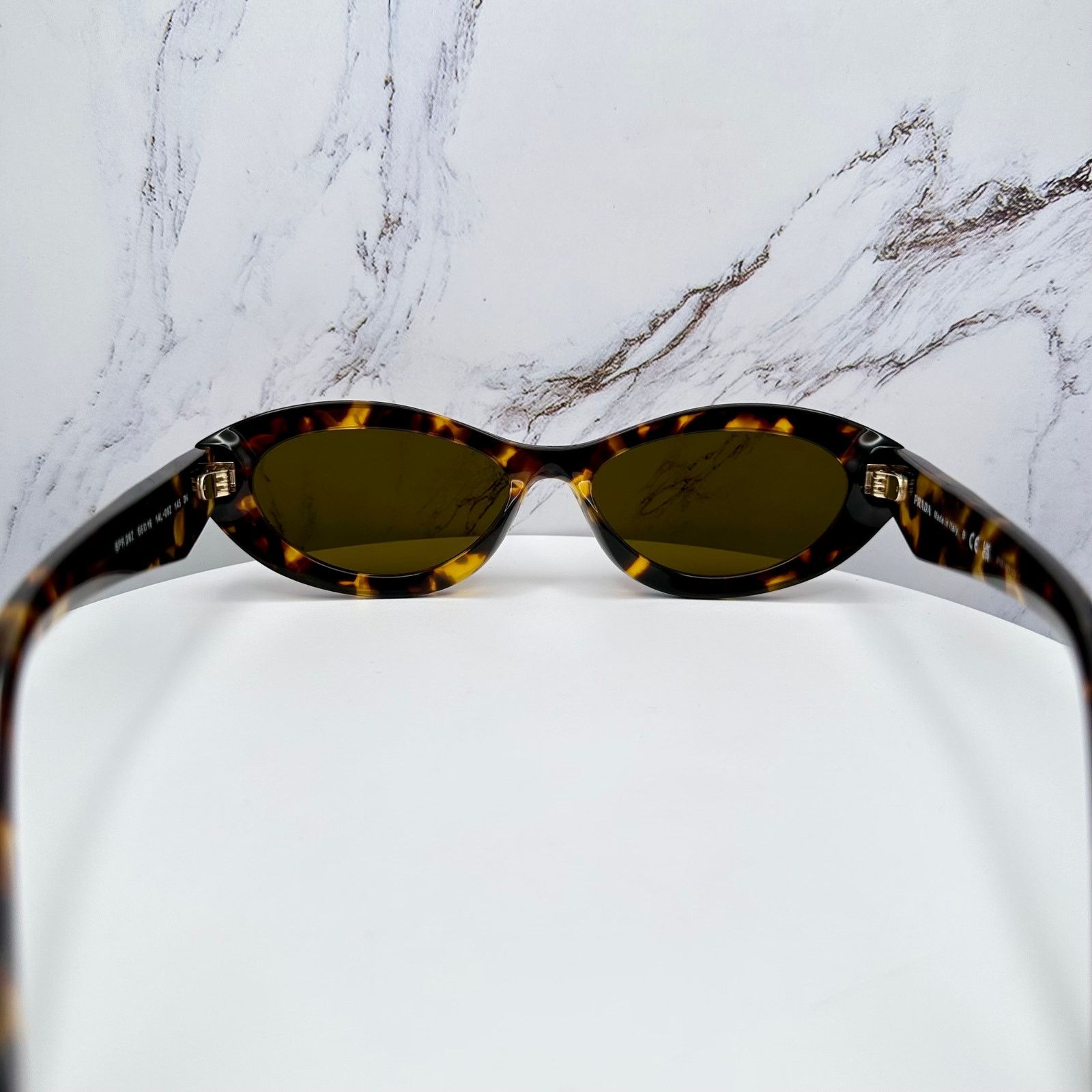 Prada PRADA New Sunglasses Symbole Logo Brown Tortoise Cat Eye Size ONE SIZE - 14 Thumbnail