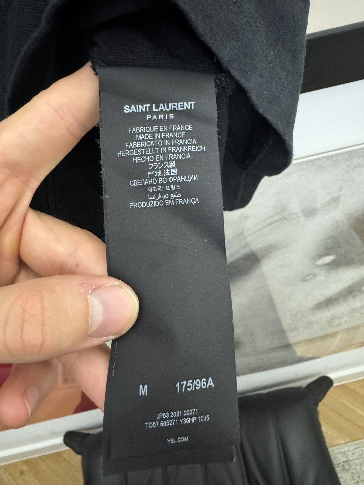 Saint Laurent Paris Saint Laurent Tee SLP Hedi Slimane Designer Logo Black Rare Size US M / EU 48-50 / 2 - 4 Thumbnail