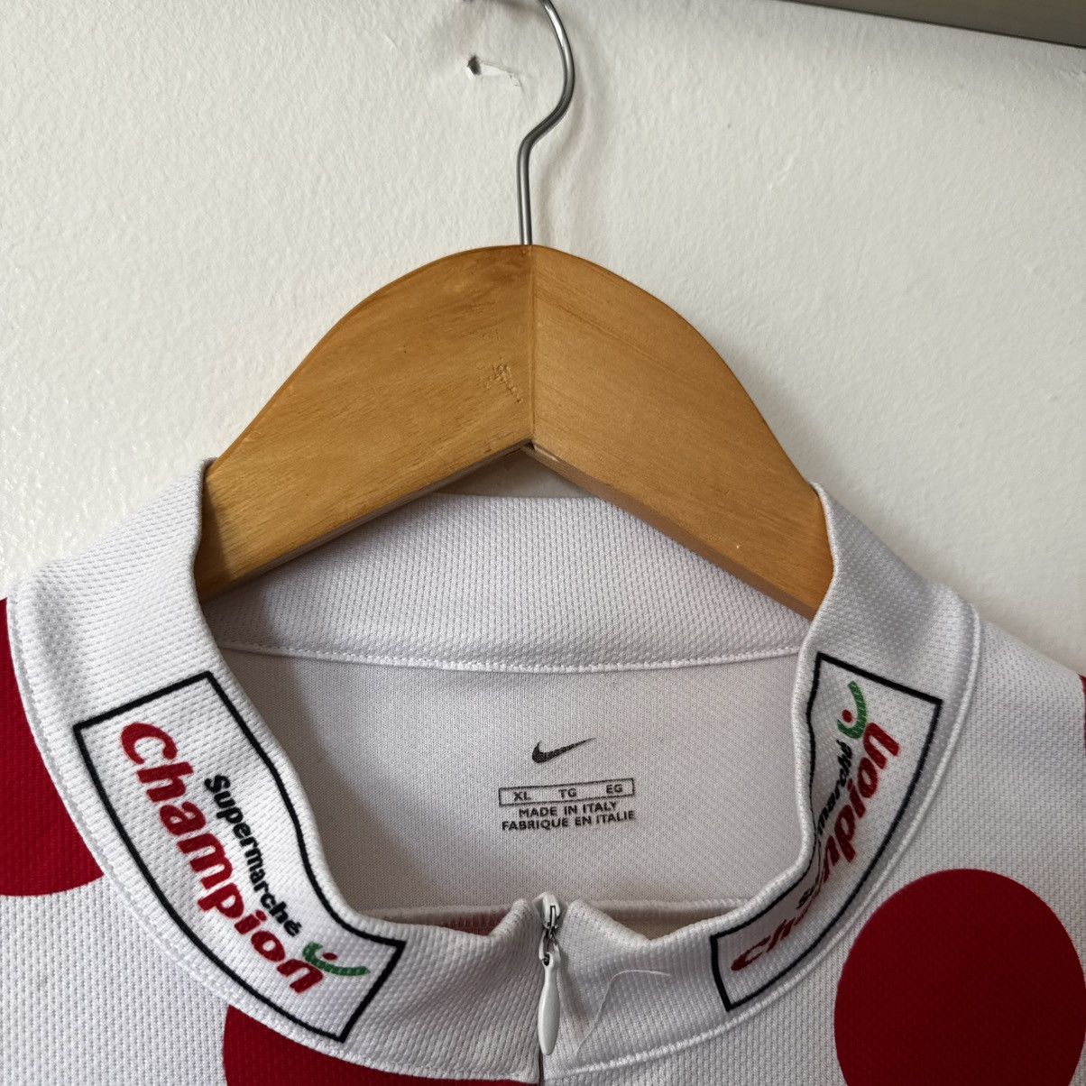 Nike 2002 Nike Tour de France red polka-dots cycling jersey Size US XL / EU 56 / 4 - 3 Thumbnail