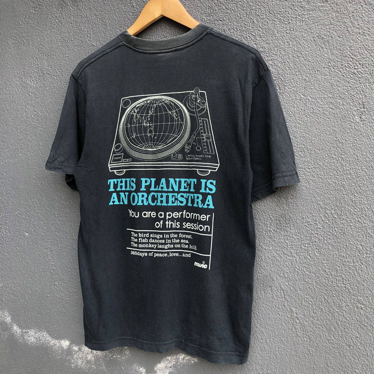 Japanese Brand Sunfaded Capital Radio One 365rd Stereo Tee Size US M / EU 48-50 / 2 - 2 Thumbnail