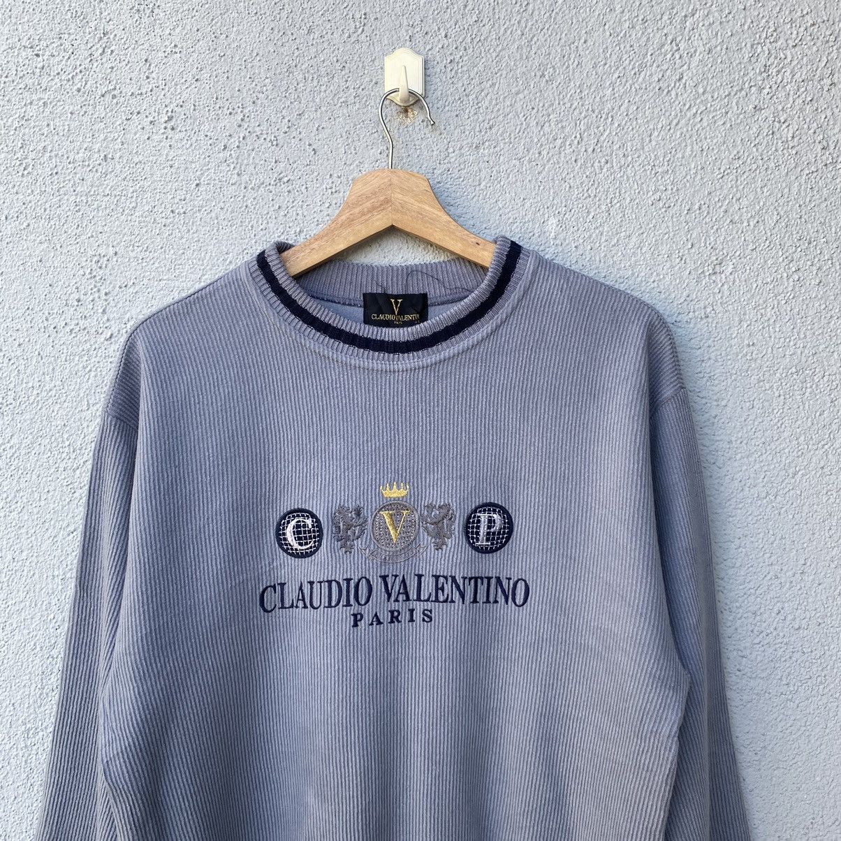 Japanese Brand Vintage Claudio Valentino Embroidery Logo Knit Sweatshirt Size US M / EU 48-50 / 2 - 2 Thumbnail
