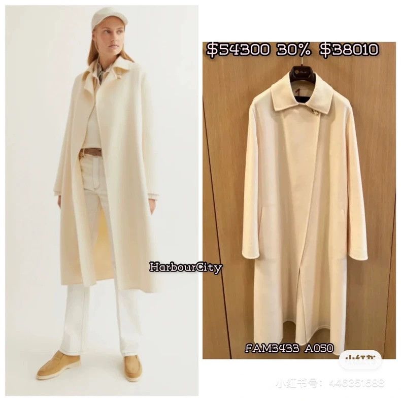 Loro Piana LORO PIANA White cashmere coat Size XS / US 0-2 / IT 36-38 - 8 Thumbnail