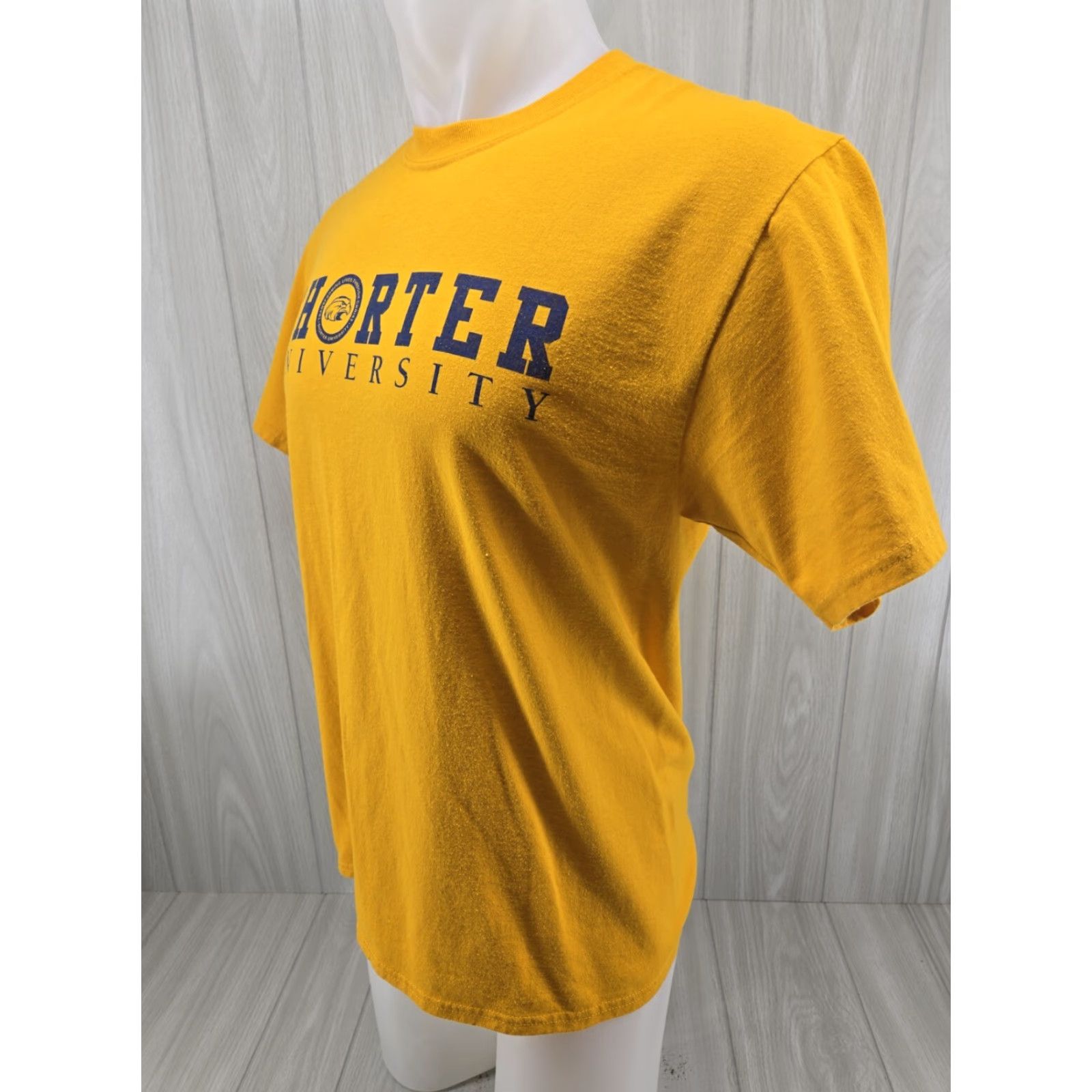 Port & Company VINTAGE Port & Company Short Sleeve T-Shirt Mens University Shirt Yellow M 19.5 Shoulder to Shoulder 28" Down Back Size US M / EU 48-50 / 2 - 4 Thumbnail