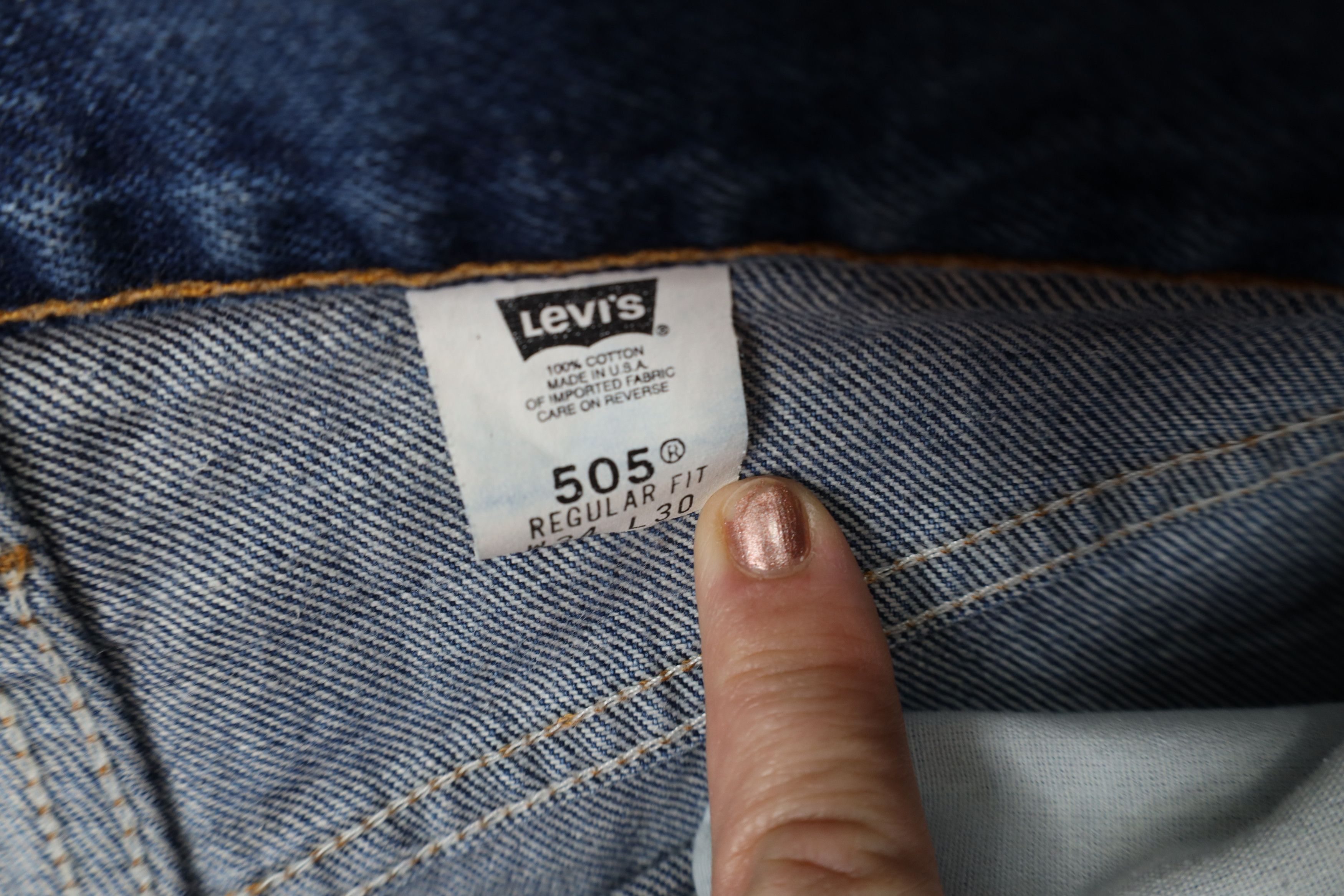 Levi's Vintage Y2K 2001 Levis 505 Straight Leg Jeans Blue USA Size 34" / US 12 / IT 48 - 6 Thumbnail