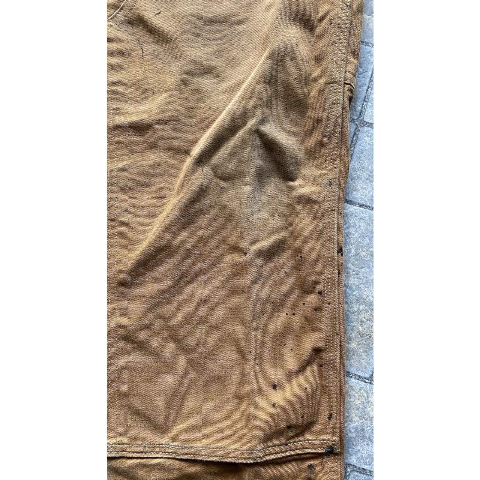 Carhartt Carhartt Double Knee Mens Pants 38x30 Brown Made In USA Paint Flaws Wear B01-BRN Size US 38 / EU 54 - 6 Thumbnail