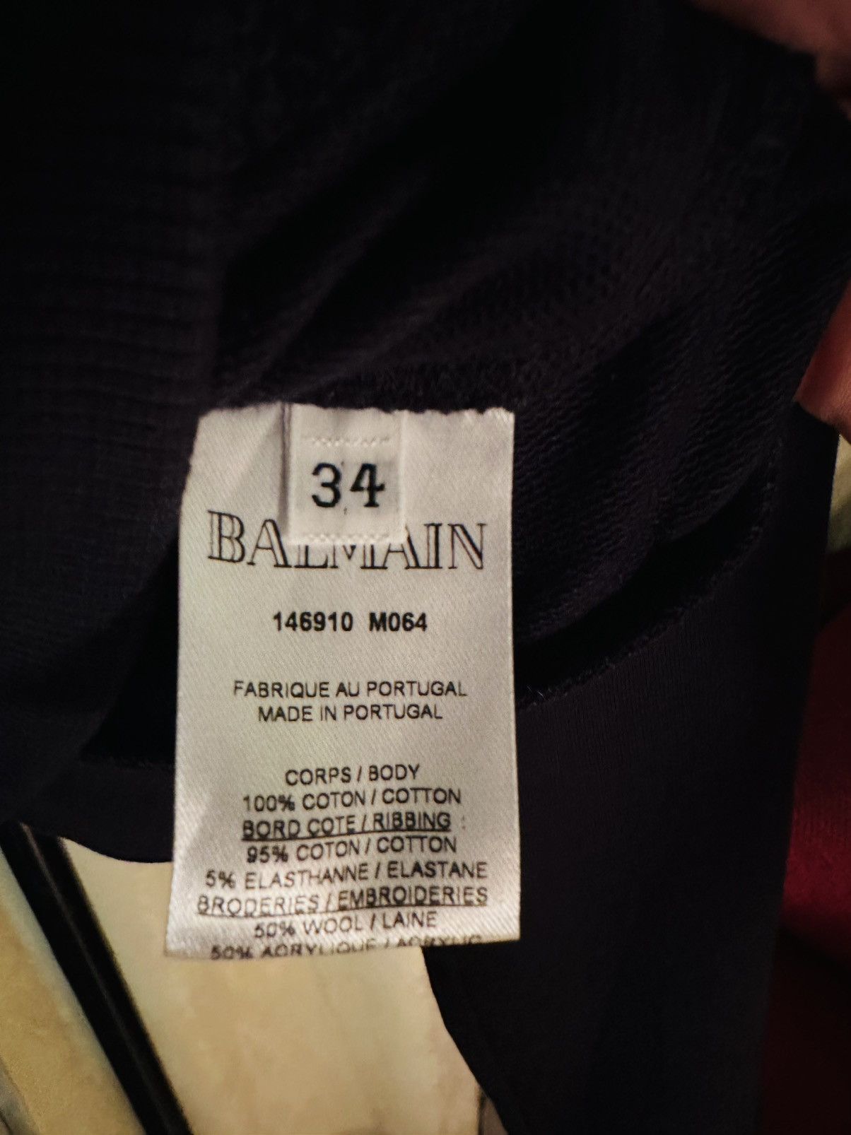 Balmain Balmain Logo Crop Crewneck Sweater Size S / US 4 / IT 40 - 6 Thumbnail