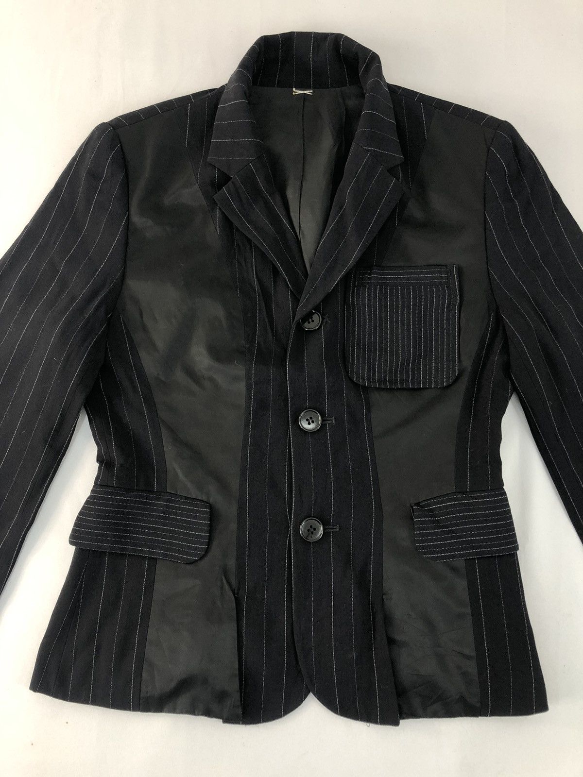 Issey Miyake × Japanese Brand Hype I.S Issey Miyake Blazer Coat Horizontal Striped Design Size M / US 6-8 / IT 42-44 - 3 Thumbnail
