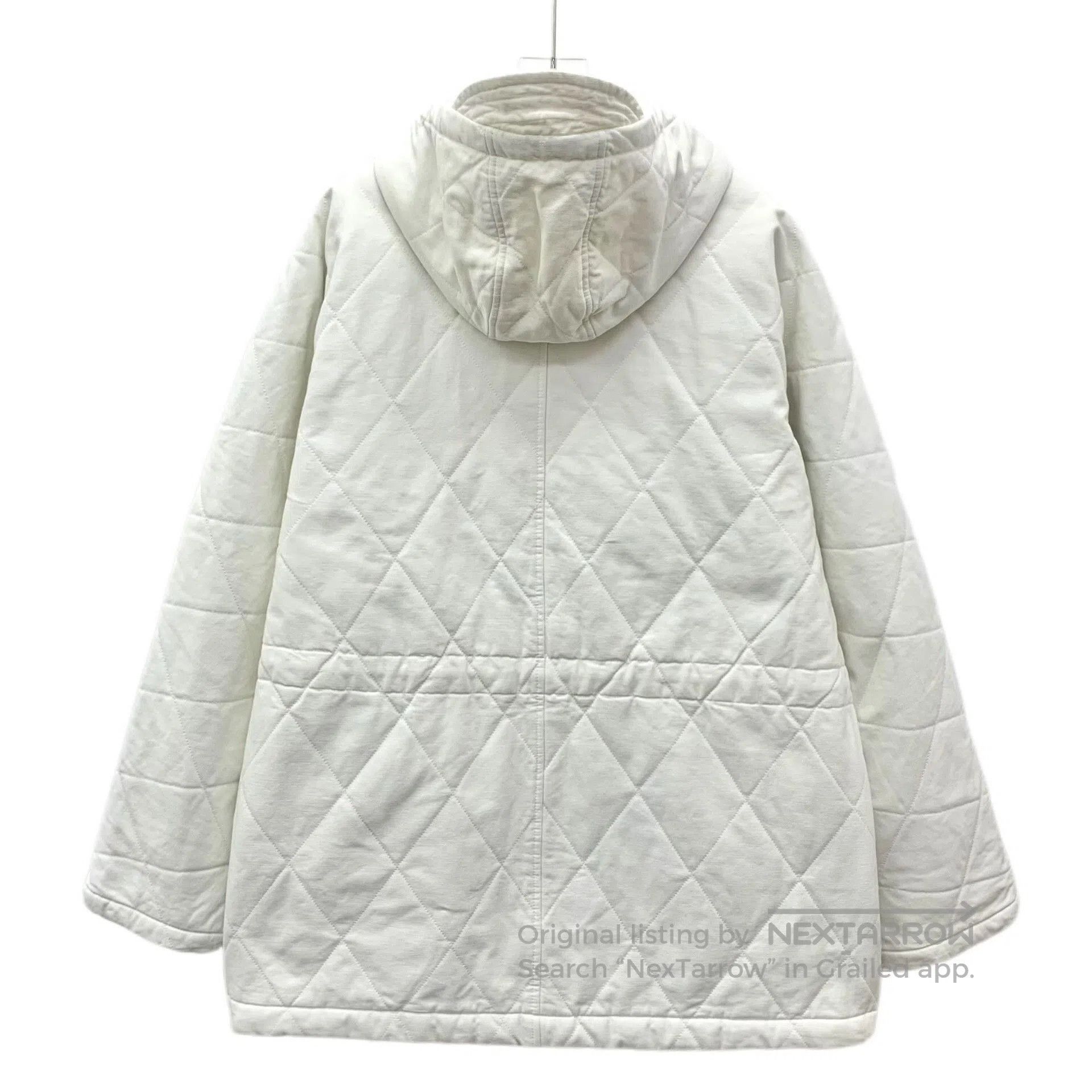Loewe Loewe White Diamond Quilted Cotton Hooded Jacket. Size US L / EU 52-54 / 3 - 2 Thumbnail