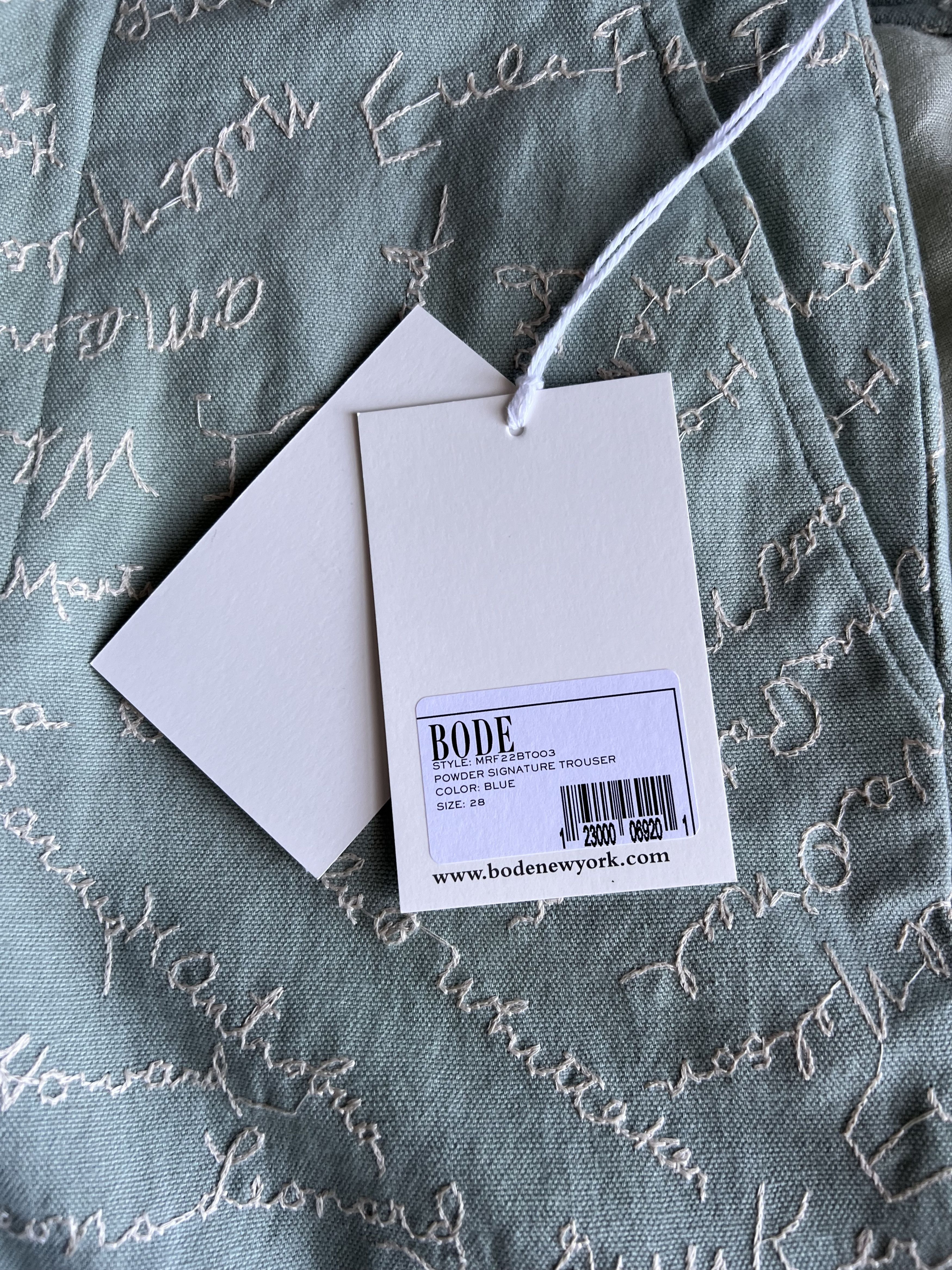 Bode Bode Powder Signature Trousers in Blue Size US 28 / EU 44 - 8 Thumbnail