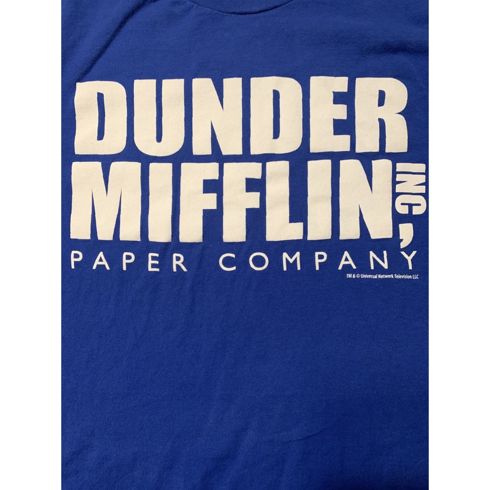Vintage The Office Dunder Mifflin Paper Company Shirt Men Small Blue T-Shirt Short Sleeve Crew Neck Cotton Blend Mens Size US S / EU 44-46 / 1 - 2 Thumbnail