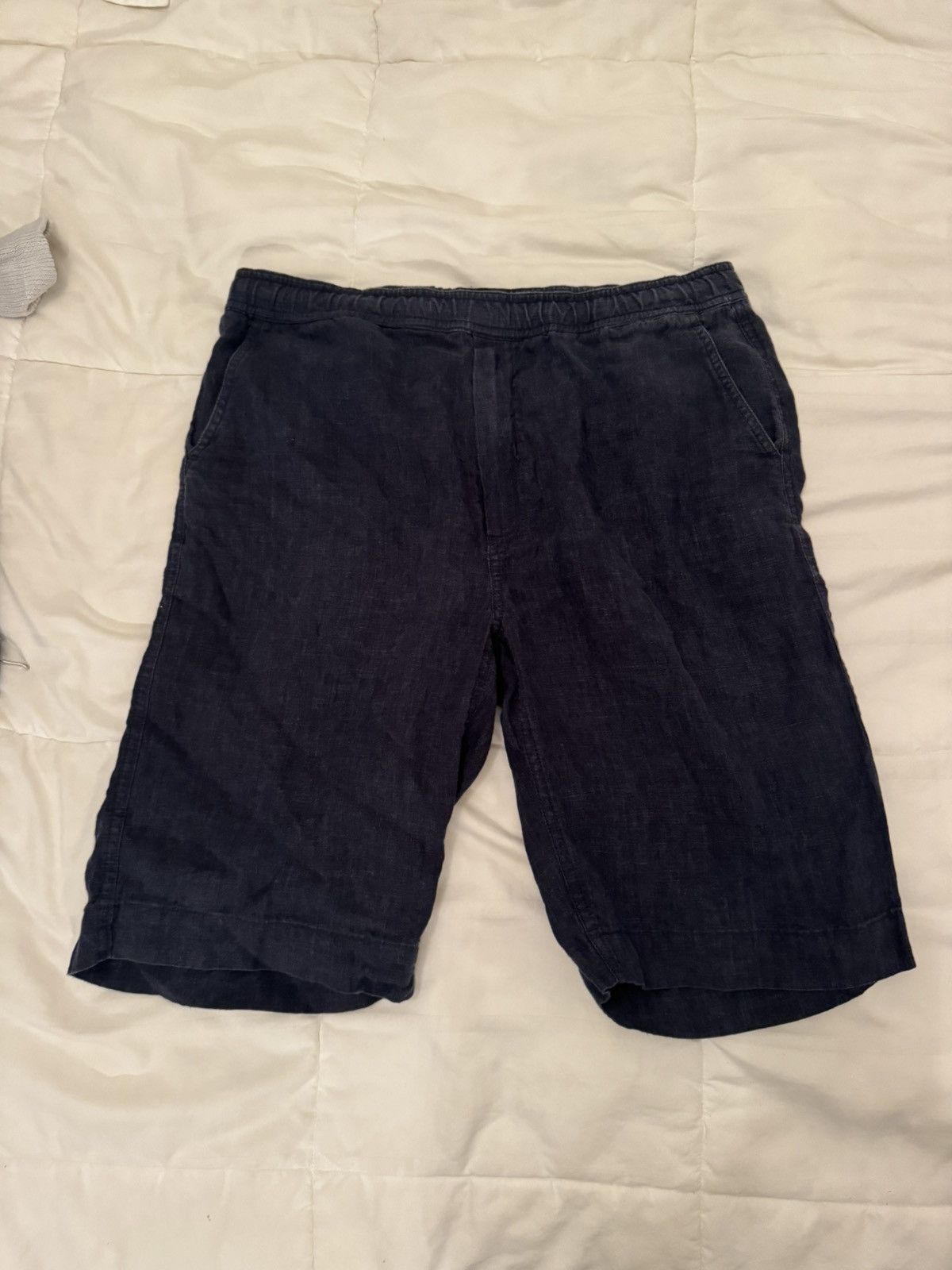 Our Legacy Our Legacy Navy Linen Shorts Size M Size US 32 / EU 48 - 1 Thumbnail