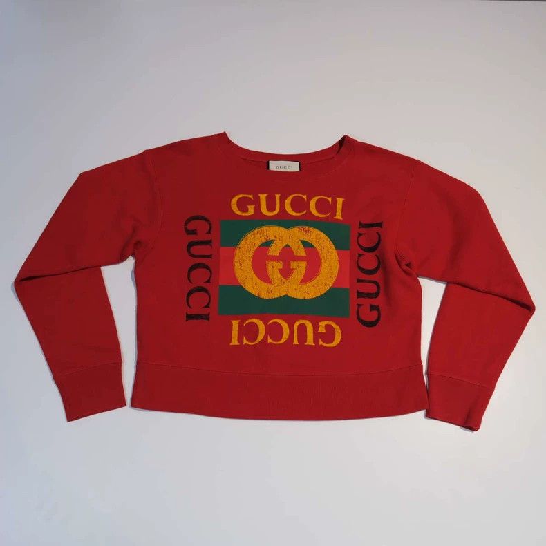 Gucci Gucci Red destruction block logo sweatshirt 2503-Nextarrow Size US L / EU 52-54 / 3 - 1 Thumbnail