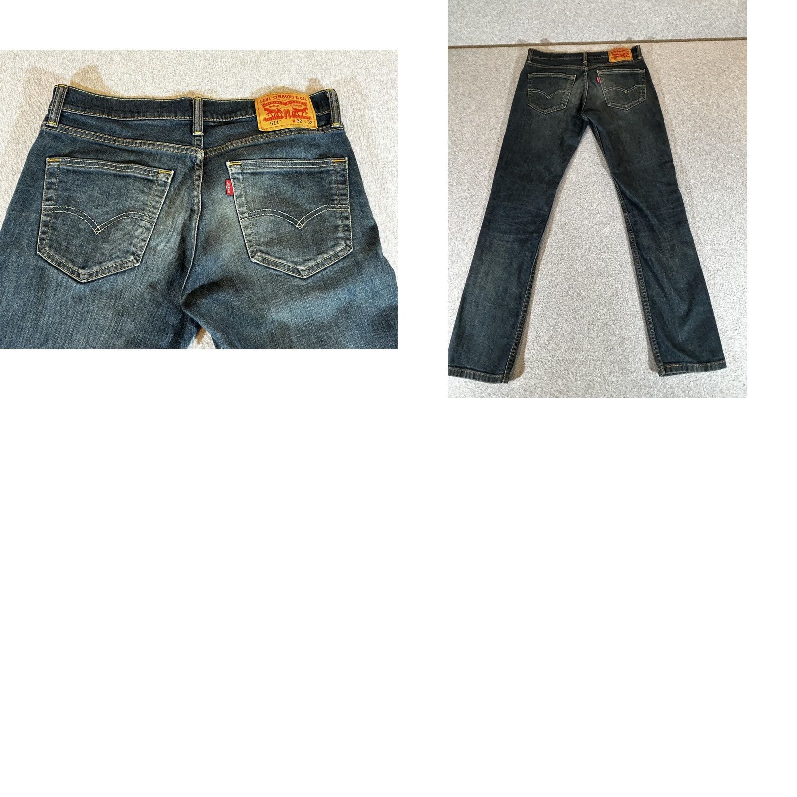 Levi's Levi's 511 Slim Men Jeans 32x30 Dark Wash Blue Denim Stretch Tapered Pockets Logo 90s? No Size US 32 / EU 48 - 9 Thumbnail