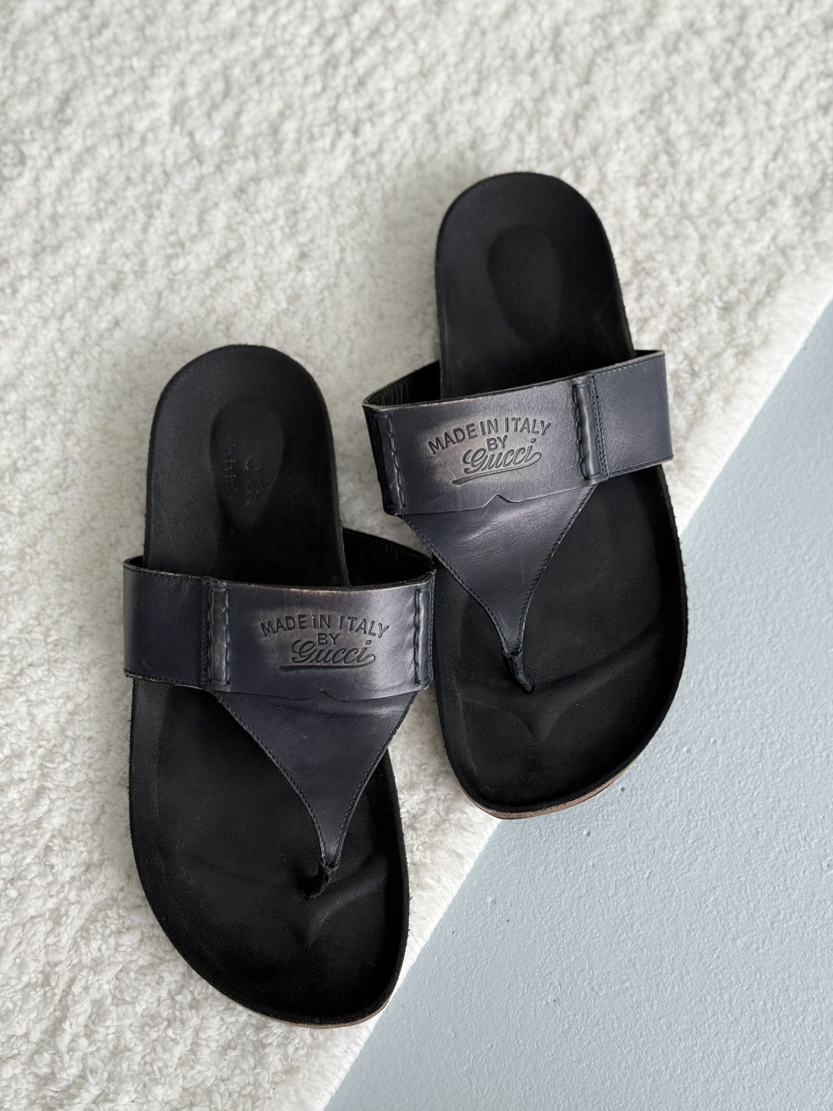 Gucci Gucci Italy Leather Cork Footbed Thong Sandals Flip Flops Size US 9 / EU 42 - 1 Thumbnail