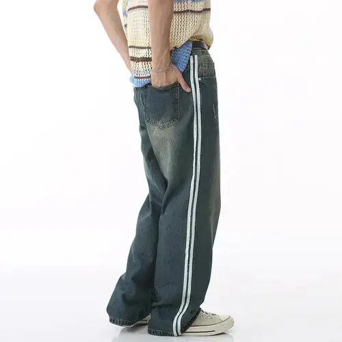 Jean Casual Blue Baggy Jeans Size US 33 - 4 Thumbnail