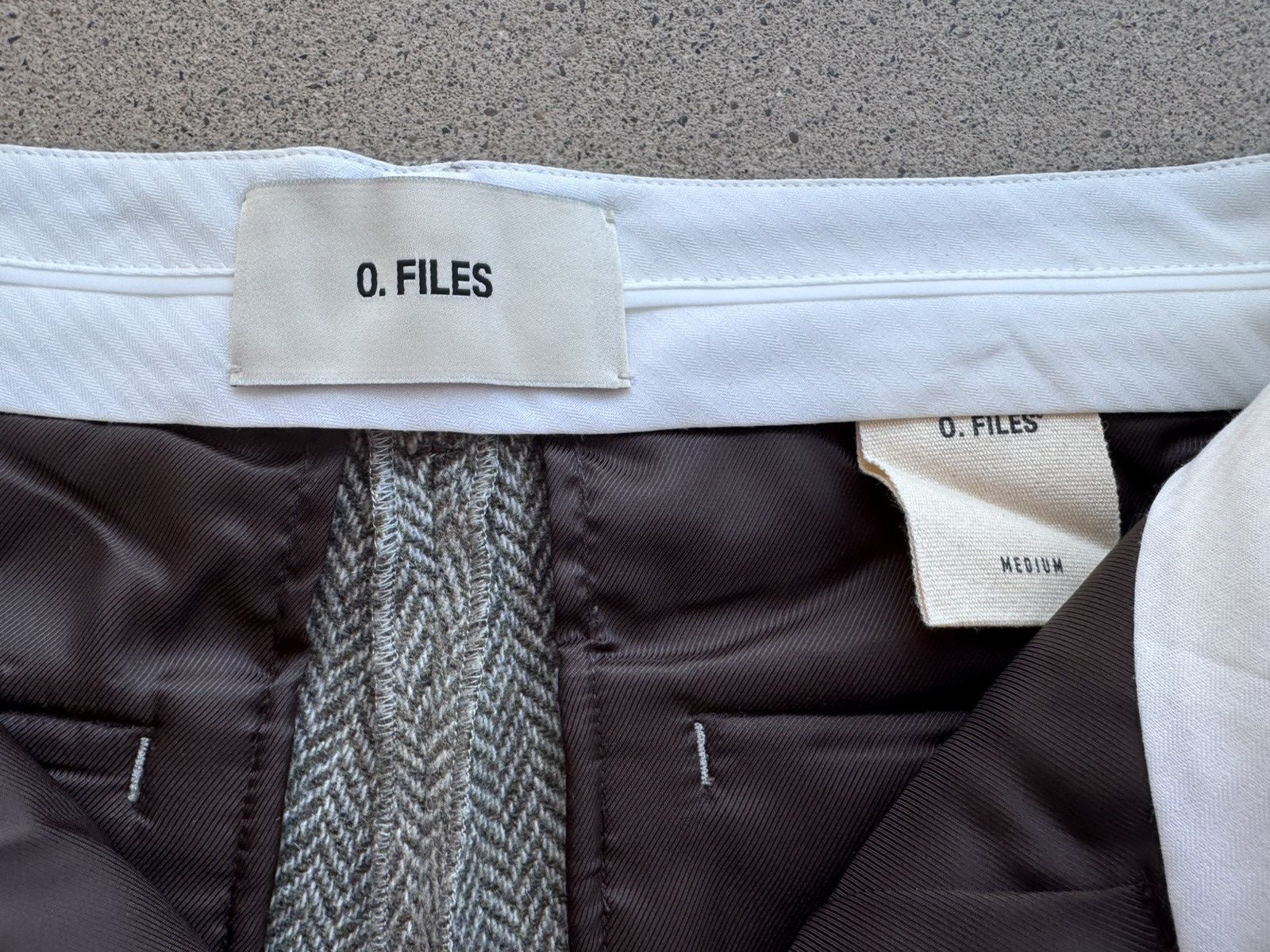Other O.Files HERRINGBONE WOOL TROUSERS in green/grey Size US 32 / EU 48 - 4 Thumbnail