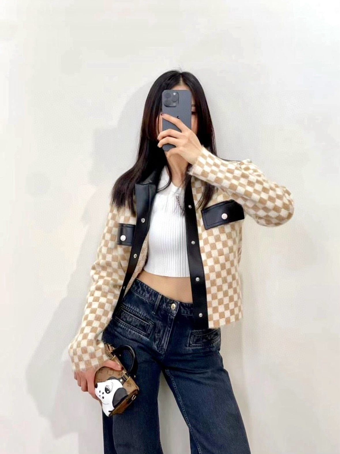 Louis Vuitton louis vuitton checkerboard leather wool jacket Size S / US 4 / IT 40 - 1 Thumbnail