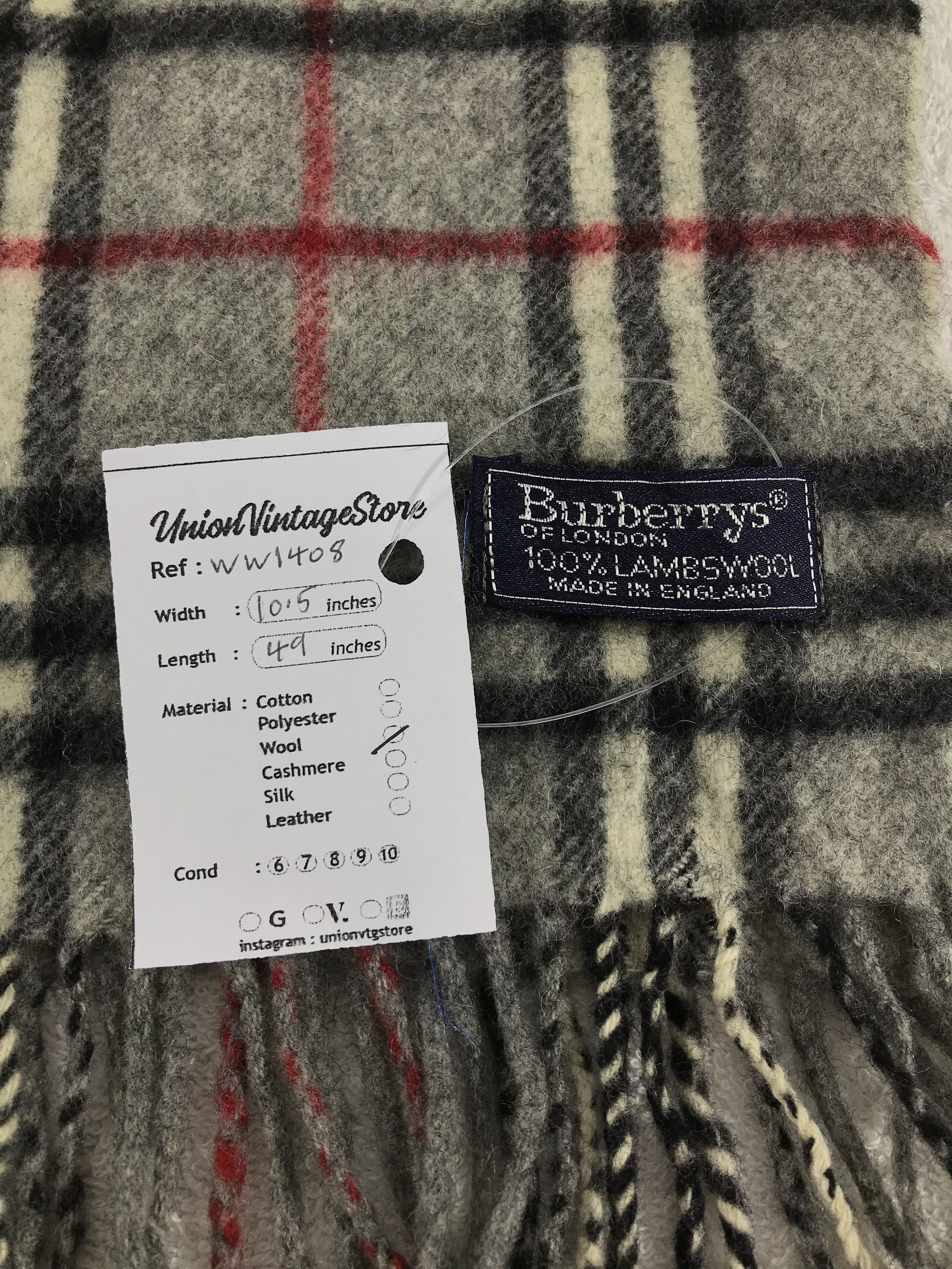 Burberry × Vintage Burberry Scarf / Muffler / Neckwear - WW1408 Size ONE SIZE - 8 Thumbnail