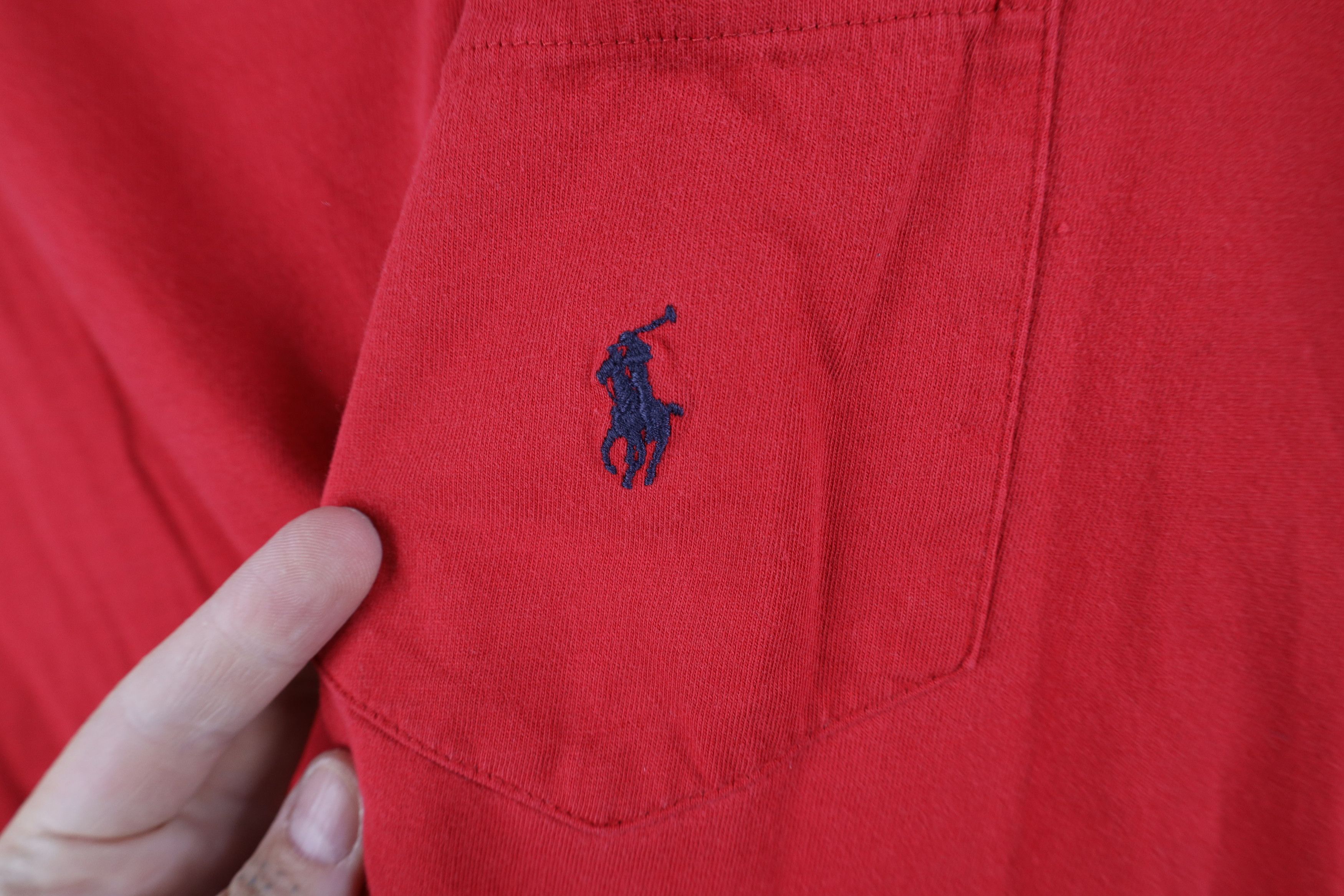 Ralph Lauren Vintage 90s Ralph Lauren Pocket T-Shirt Red Cotton USA Size US M / EU 48-50 / 2 - 9 Thumbnail