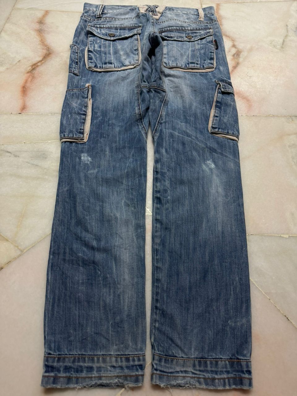 Japanese Brand 💥Insane💥90s DipoxBaxx Sand Washed Distressed Cargo Rare Jean Size US 32 / EU 48 - 16 Thumbnail