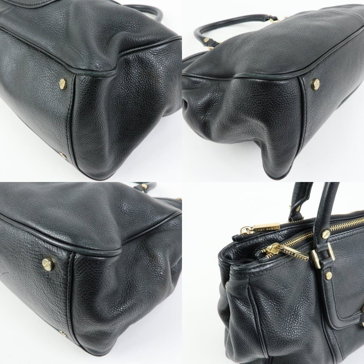 Tory Burch Tory Burch Amanda Leather Satchel Black Size ONE SIZE - 5 Thumbnail