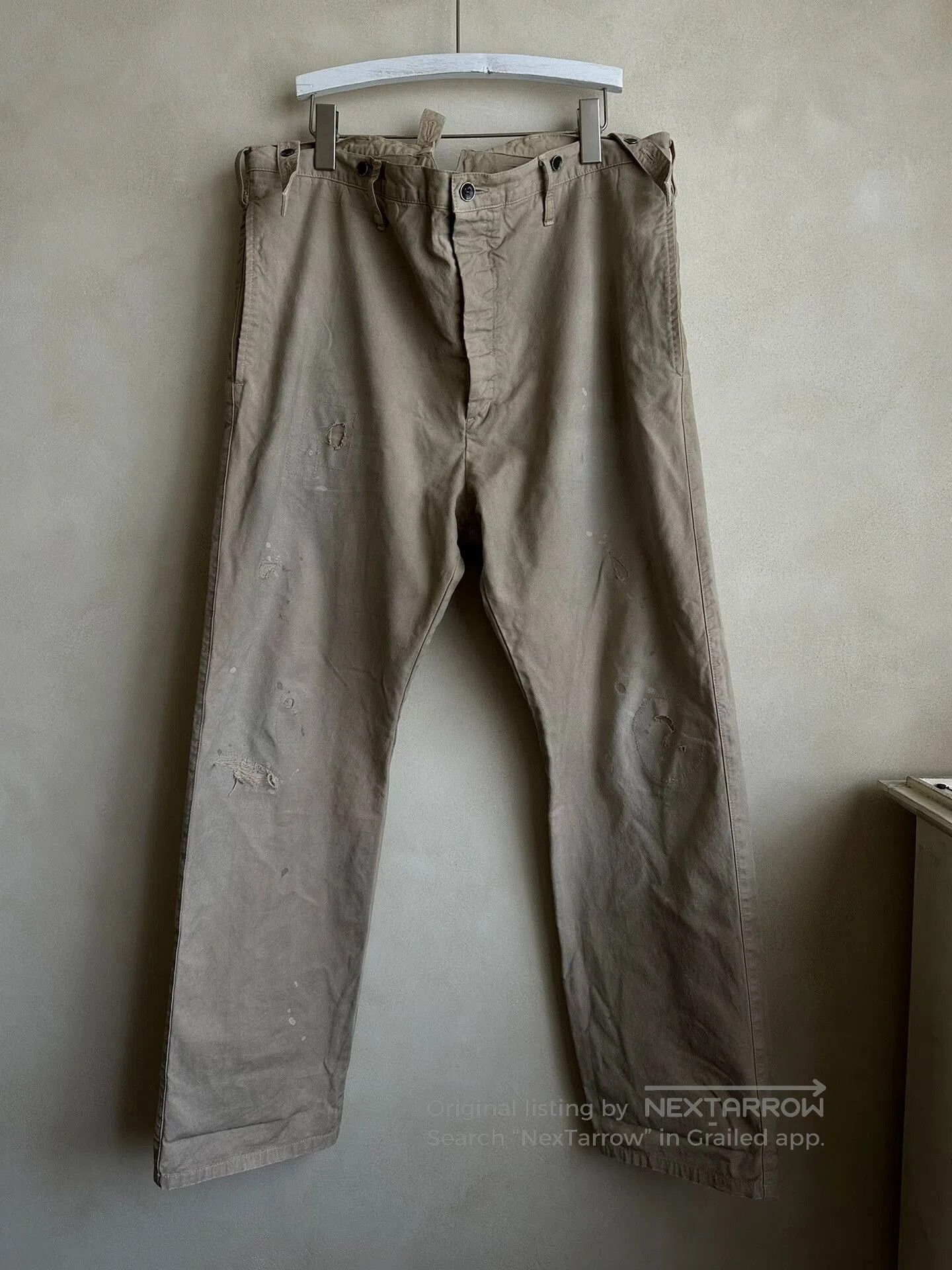 Visvim visvim travailler braces pants beige. Size US 30 / EU 46 - 1 Thumbnail