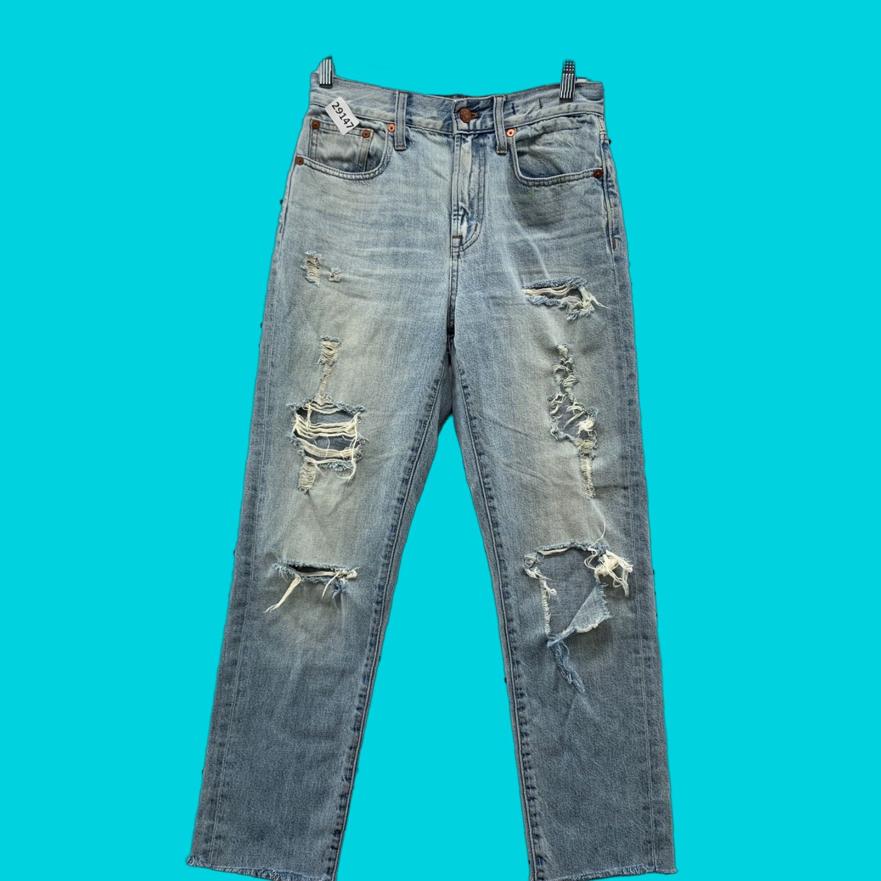 Madewell VINTAGE Madewell Perfect Vintage Jean Denim Womens Size 25 Distressed 27x26.5 Size 42" / US 20 - 1 Thumbnail
