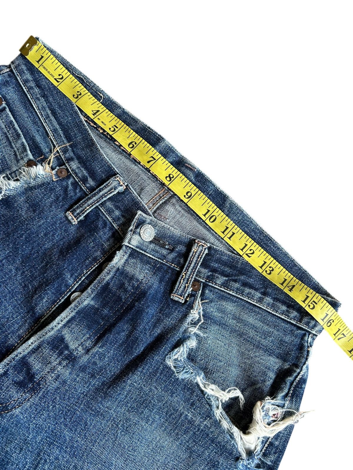 Japanese Brand × Kapital × Vintage Denime Selvedge Distressed Faded Denim Jeans Size US 32 / EU 48 - 20 Thumbnail