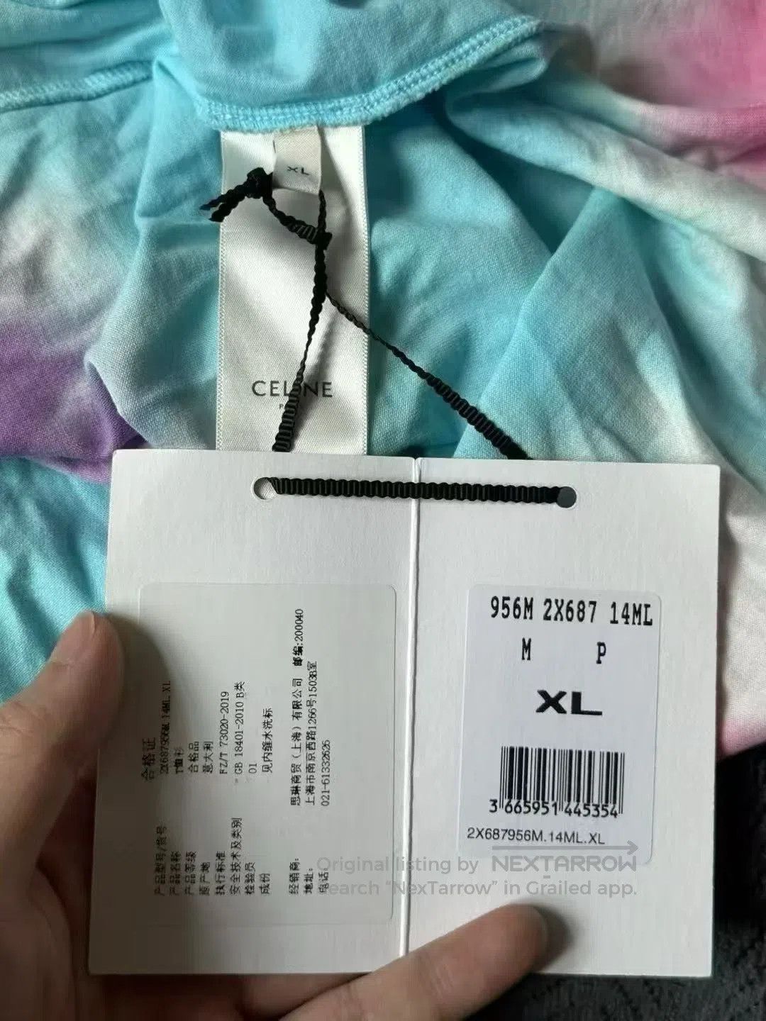 Celine CELINE Tie-Dye Studs Short Sleeve| Size US XL / EU 56 / 4 - 5 Thumbnail
