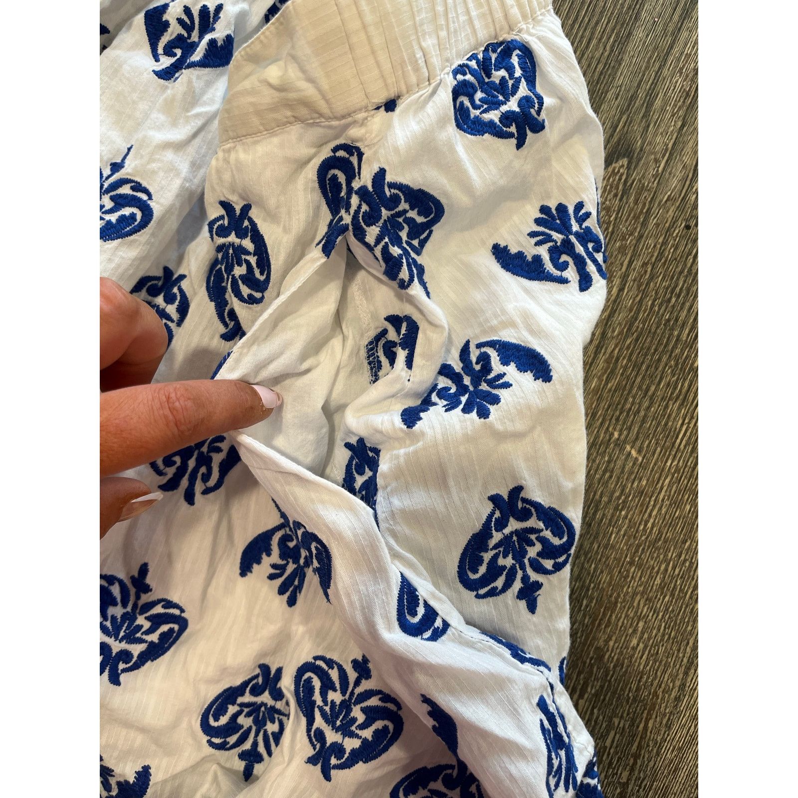 Lands' End Land's End Flare Skirt Embroidered Elastic Waist White 14P Size 36" / US 14 / IT 50 - 3 Thumbnail