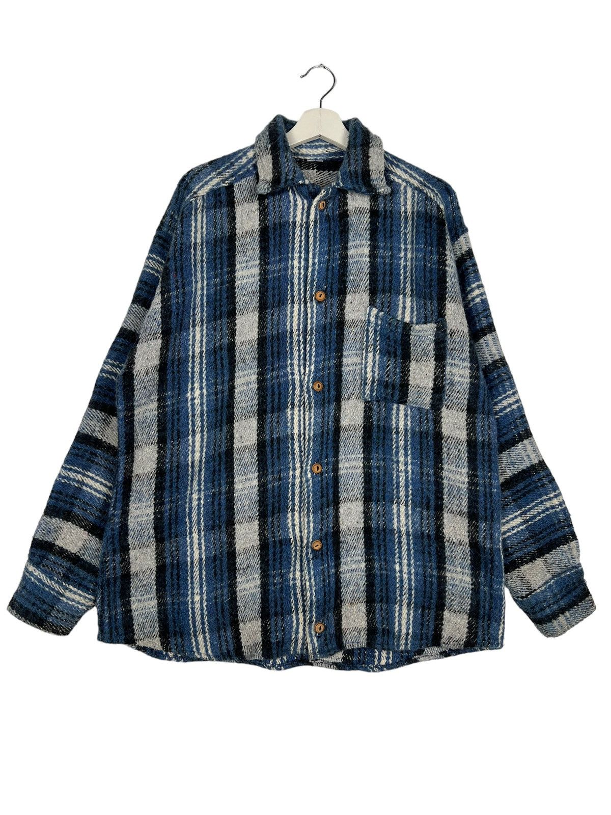 Vintage 🔥 VINTAGE PLAID WOOL JACKET Size US L / EU 52-54 / 3 - 2 Thumbnail