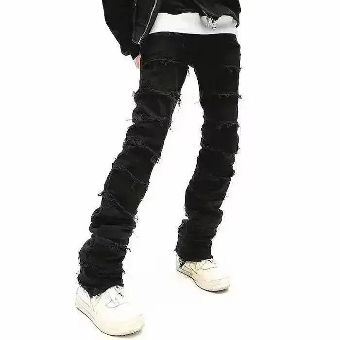 Japanese Brand Black Slim Stacked Jeans Pants Size US 32 / EU 48 - 4 Thumbnail