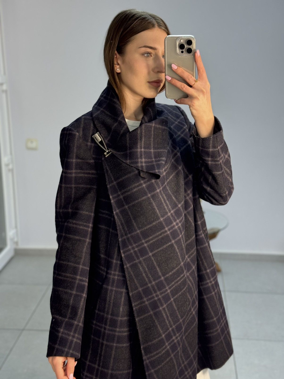 Allsaints Allsaints Spitalfields Asymmetric Wool Coat Jacket Size M / US 6-8 / IT 42-44 - 1 Thumbnail