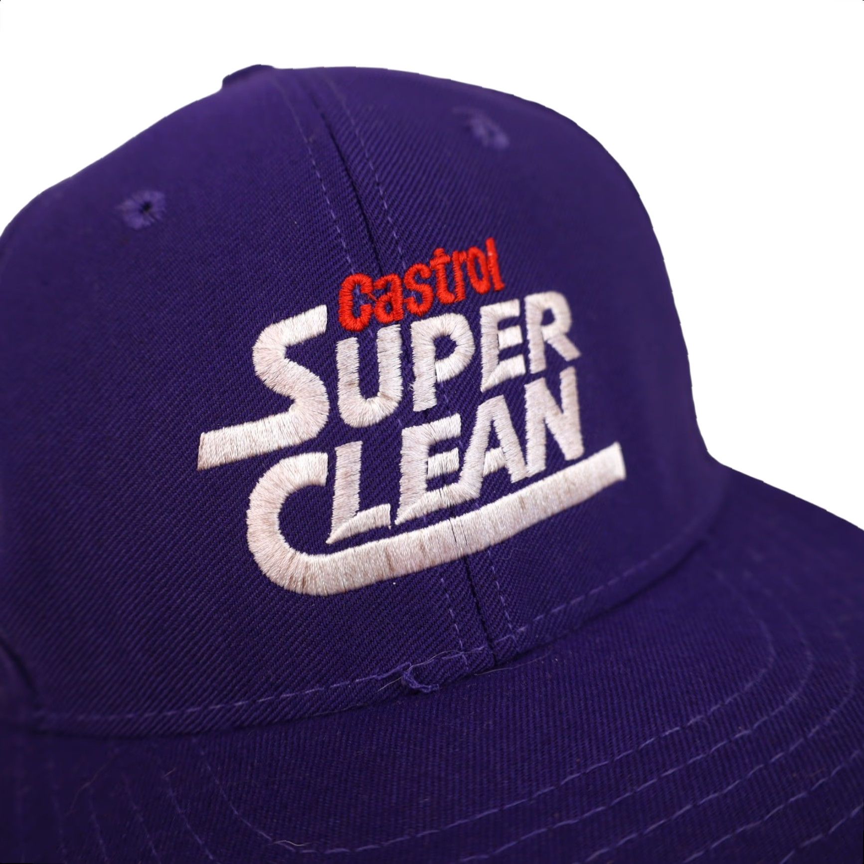 Vintage VINTAGE Castrol Super Clean Spellout Hat Snapback Purple Mens One Size Size ONE SIZE - 3 Thumbnail