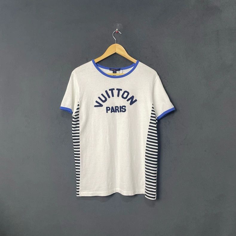 Louis Vuitton White and blue new logo short sleeves