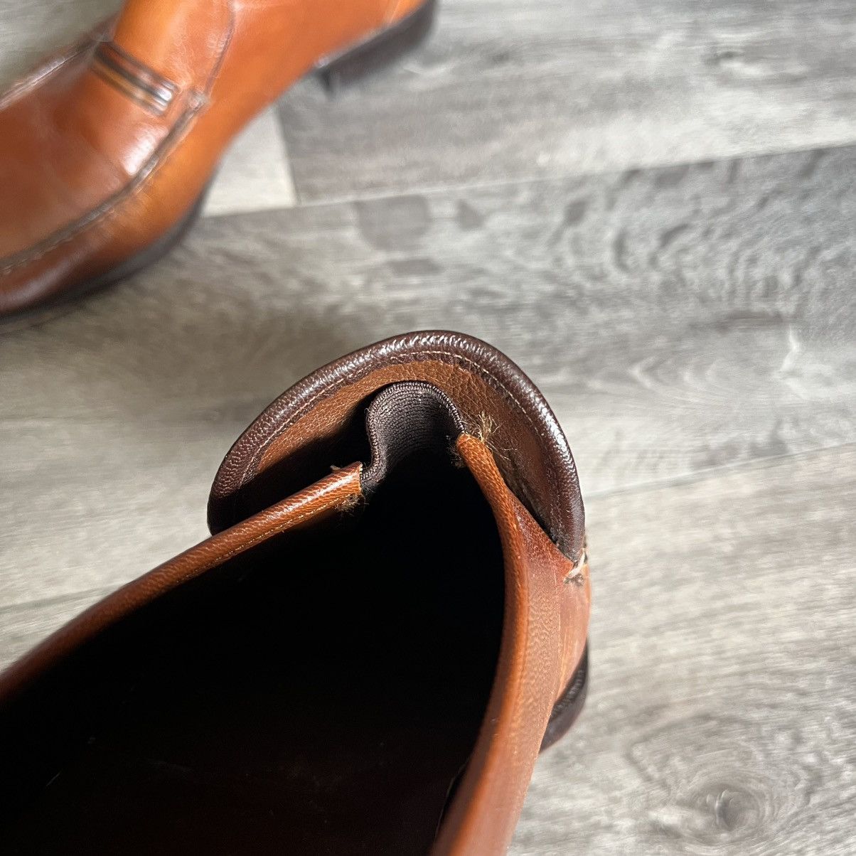 Florsheim Vintage 1990s Florsheim Imperial The Shoe Leather Loafers 12 Size US 12 / EU 45 - 11 Thumbnail