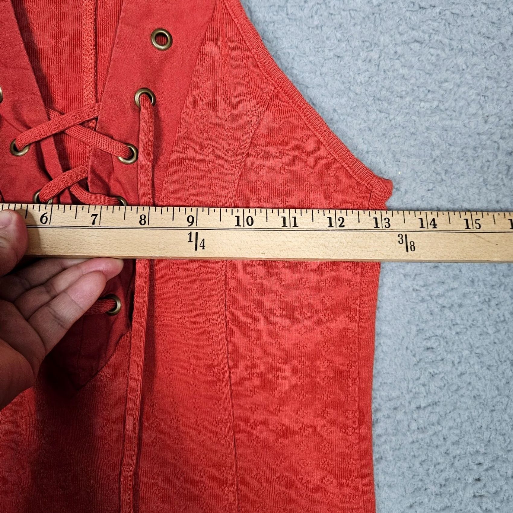Vintage Lambert Tank Top XS Red V-Neck Cotton Blend Sleeveless Women's Regular Fit Shirt Tank Size XS / US 0-2 / IT 36-38 - 2 Thumbnail