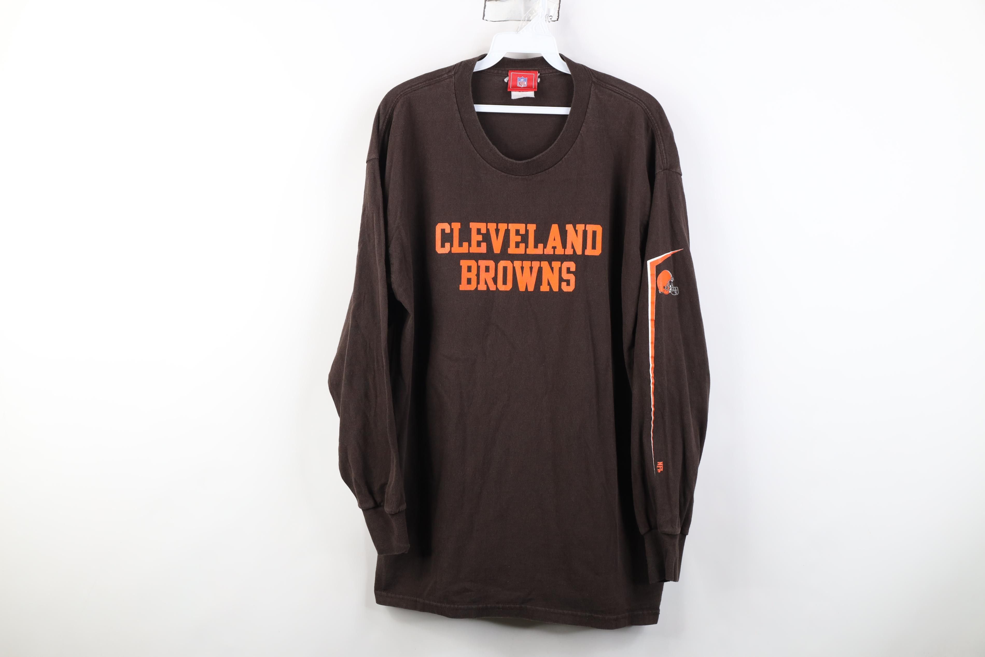Vintage Vintage Y2K NFL Browns Football Long Sleeve T-Shirt Brown Size US L / EU 52-54 / 3 - 1 Thumbnail
