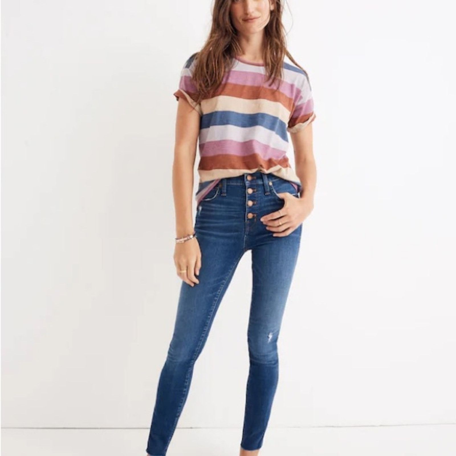 Madewell Madewell 10” HighRise Skinny Denim Jeans ButtonFly Womens 26 Size 26" / US 2 / IT 38 - 1 Thumbnail